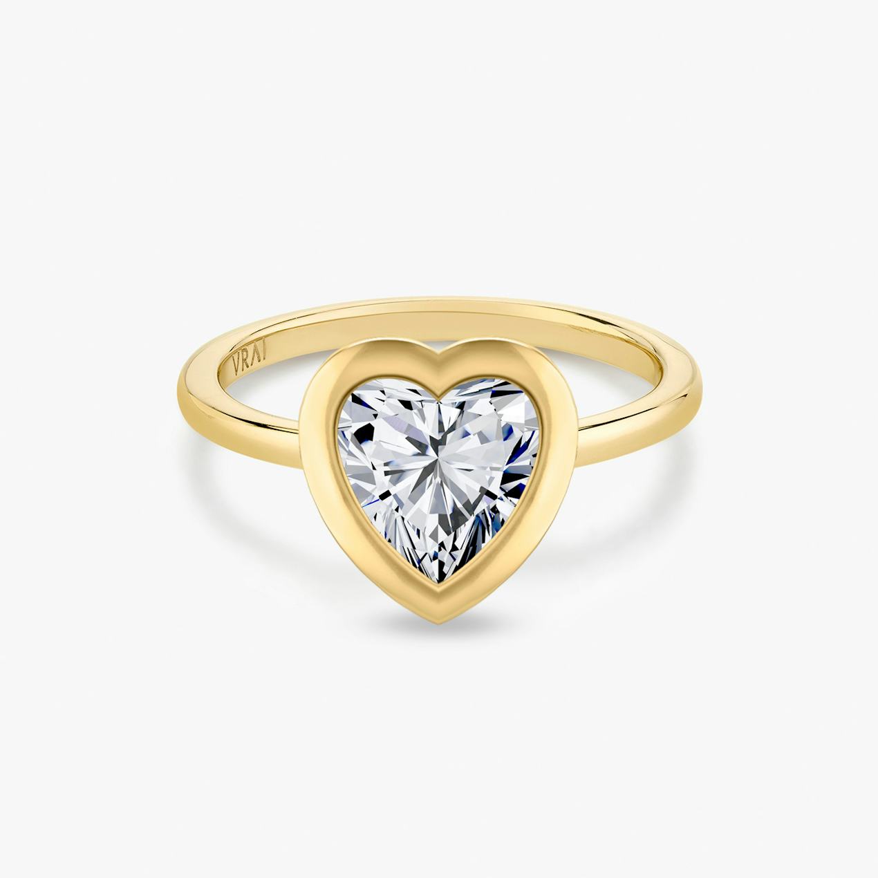 Signature Bezel Heart Engagement Ring
