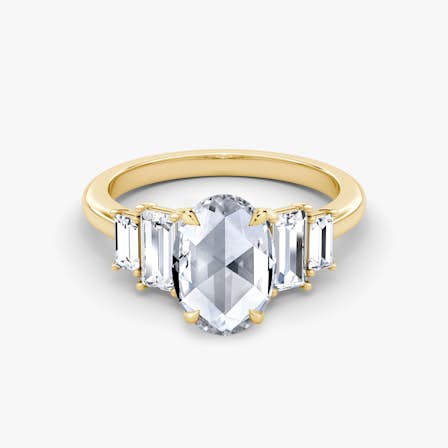 Five Stone Heirloom Oval Rose Ring