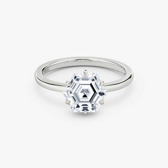 Signature 6 Prong Hexagon Ring