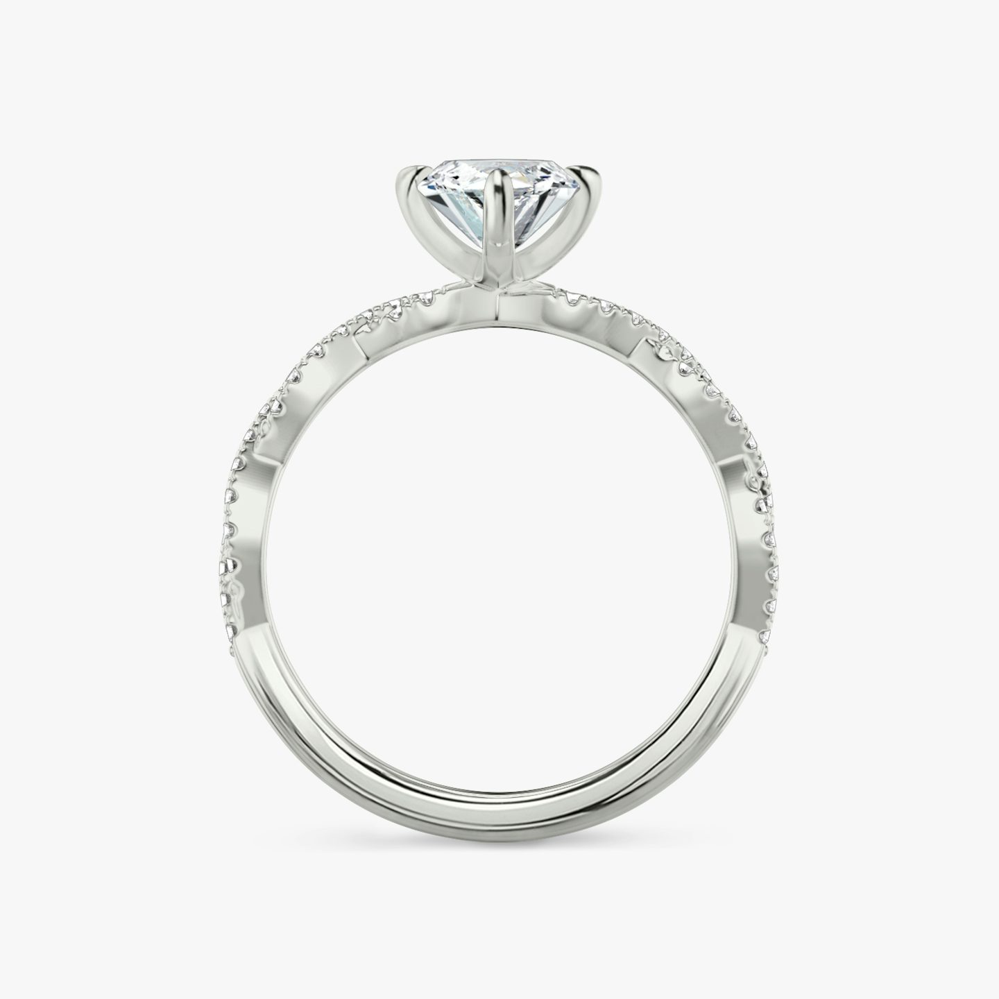 The Twisted Classic | Pavé Marquise | Platinum | Band: Double pavé | Diamond orientation: vertical | Carat weight: See full inventory