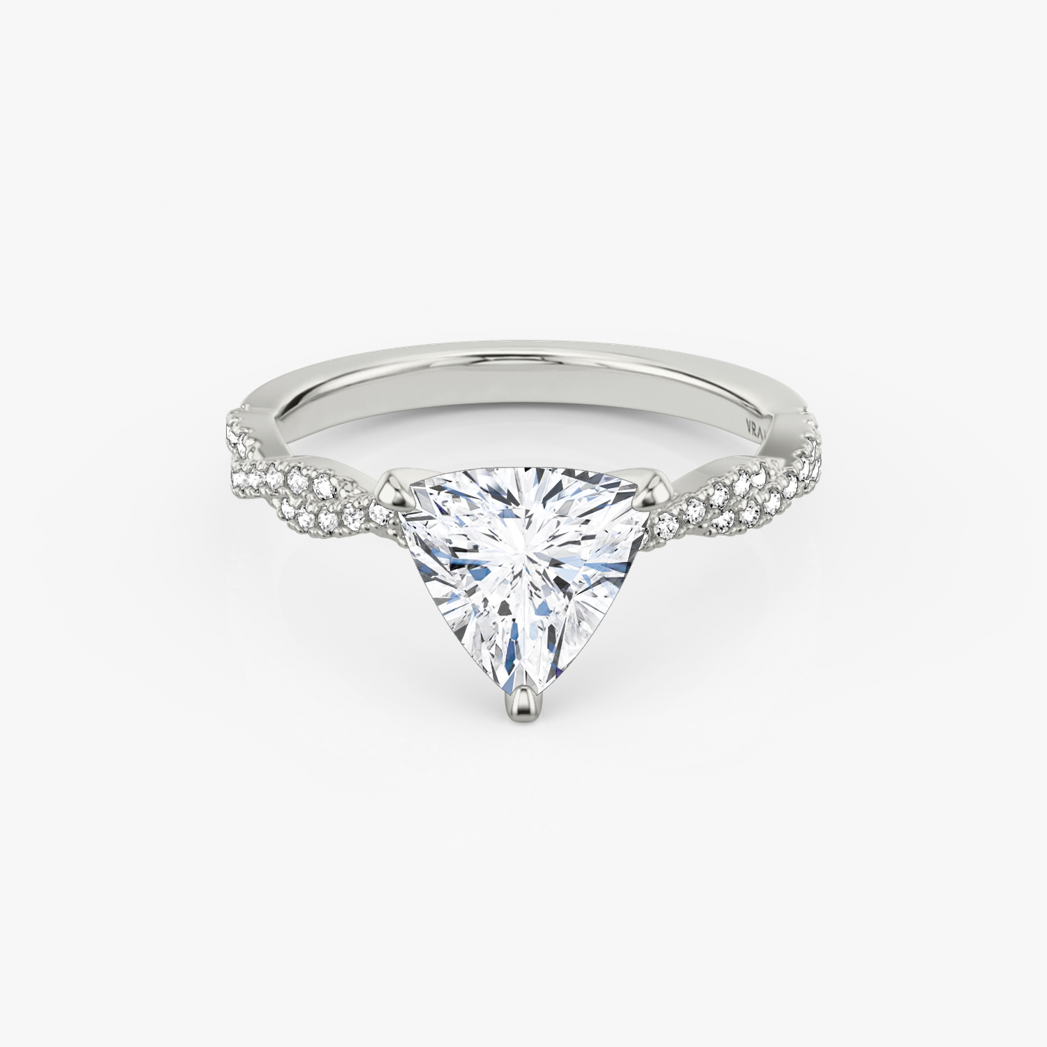 Twisted Classic Trillion Engagement Ring | Platinum