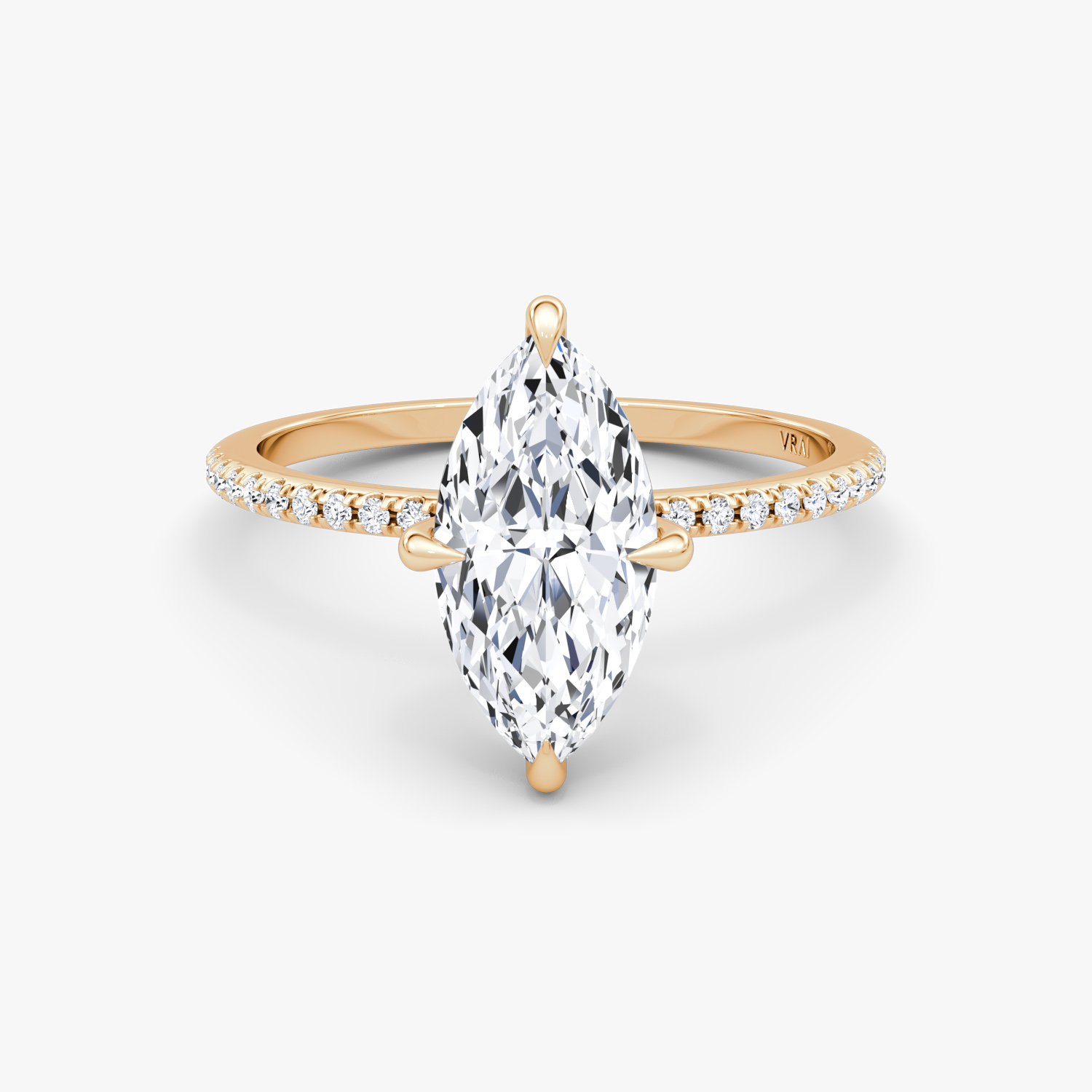 Petite 4-Prong Marquise Engagement Ring | 14k Rose Gold