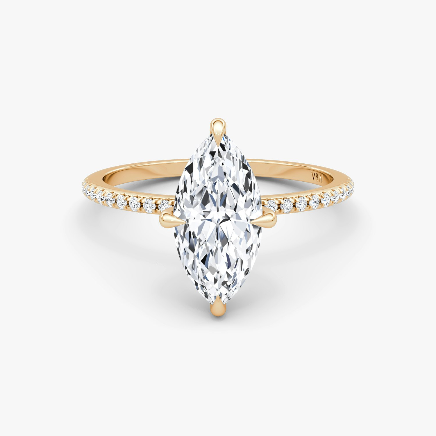 Petite 4-Prong Marquise Engagement Ring | 14k Rose Gold