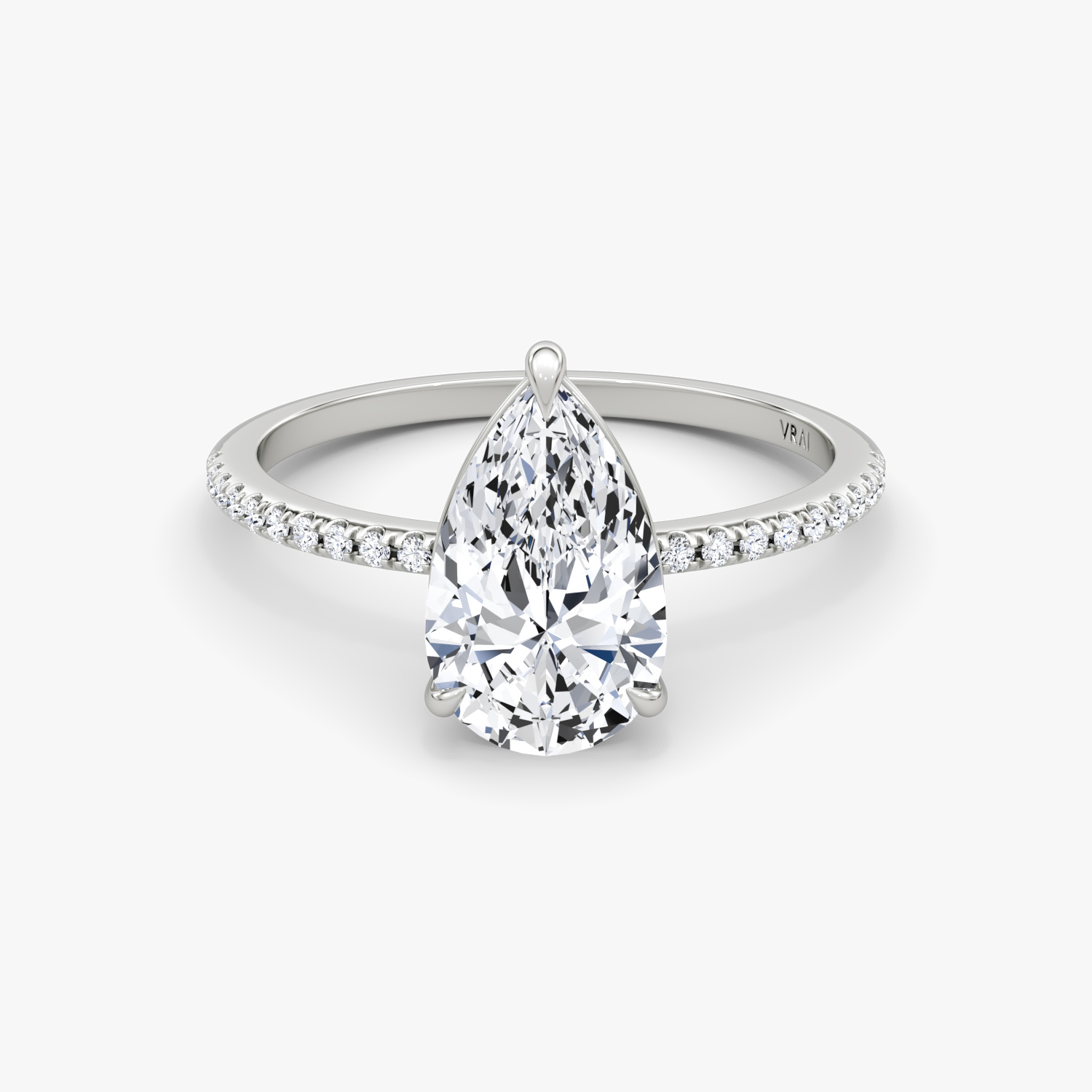 Petite 4-Prong Pear Engagement Ring