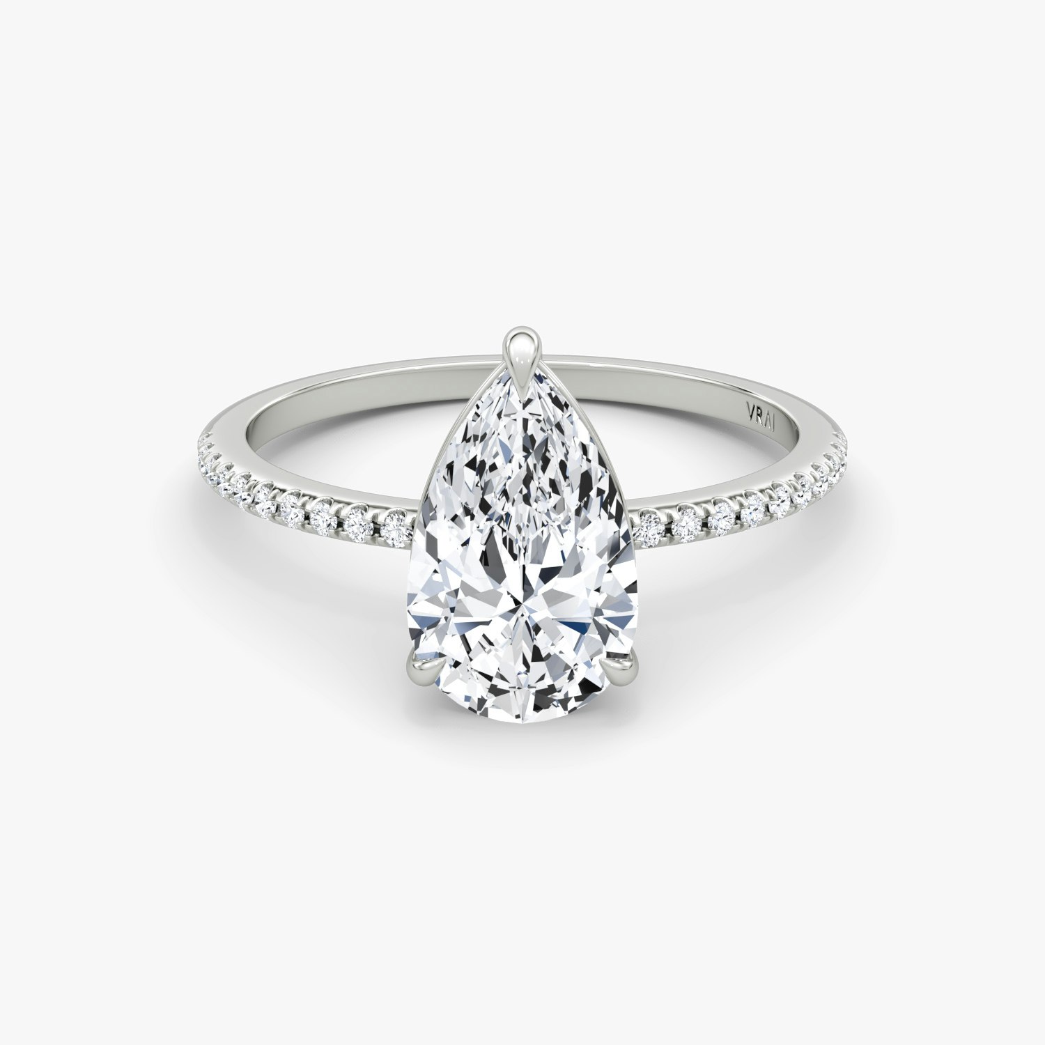 Petite 4-Prong Pear Engagement Ring