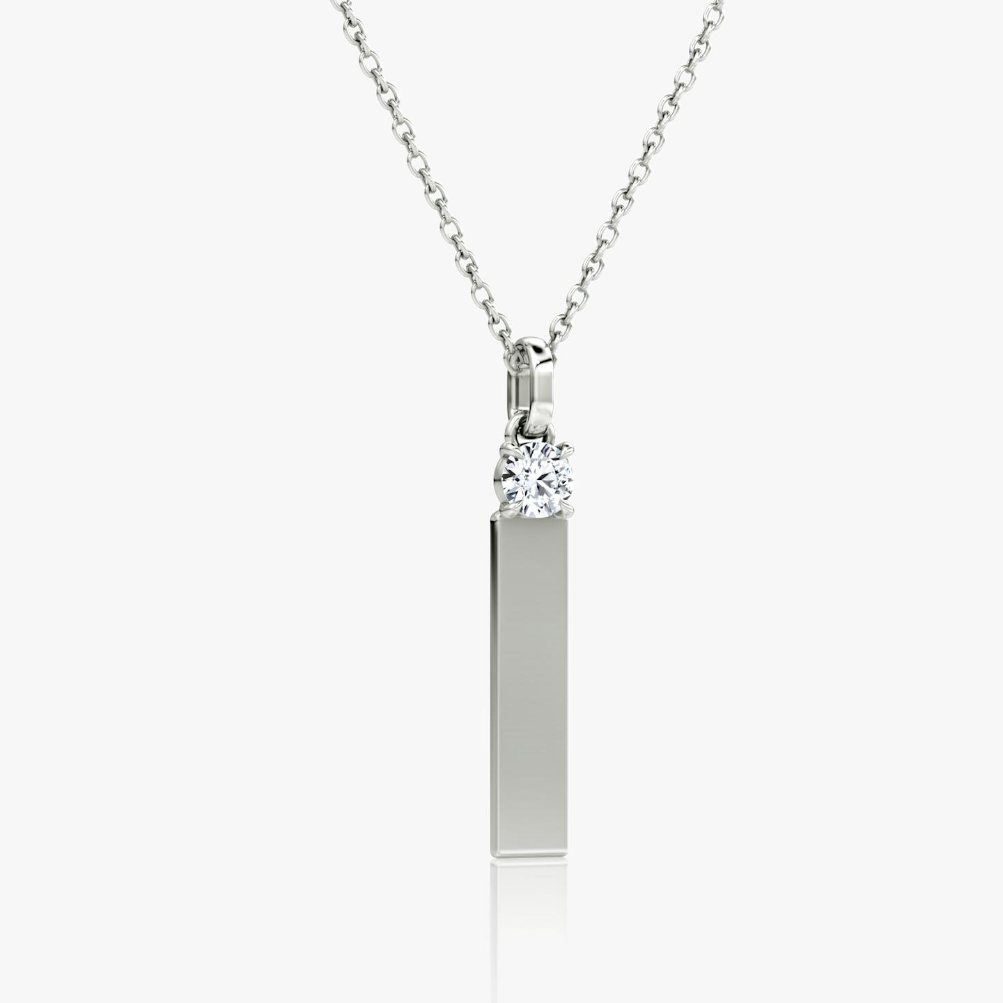 Diamond Silver Pendant Necklace