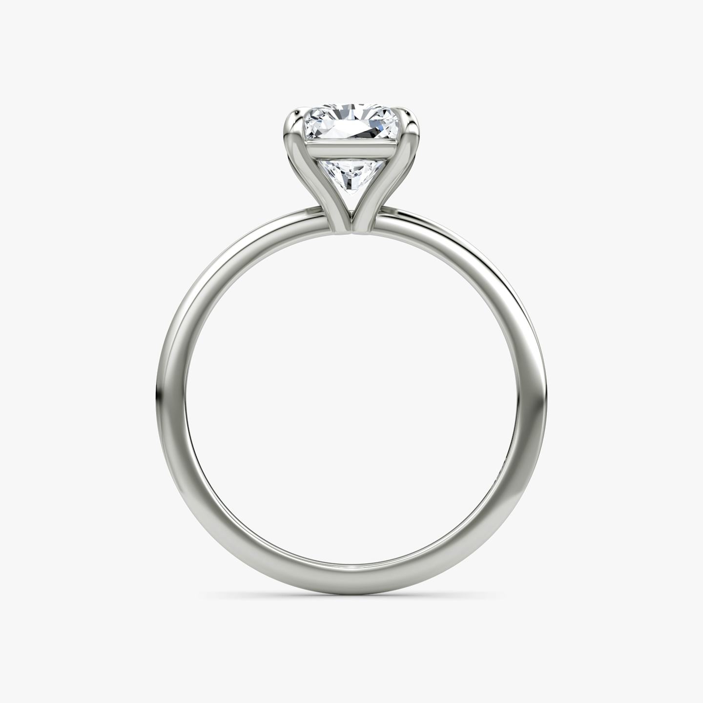 The Petite 4-Prong Solitaire | Radiant | 18k | 18k White Gold | Band: Plain | Diamond orientation: vertical | Carat weight: See full inventory