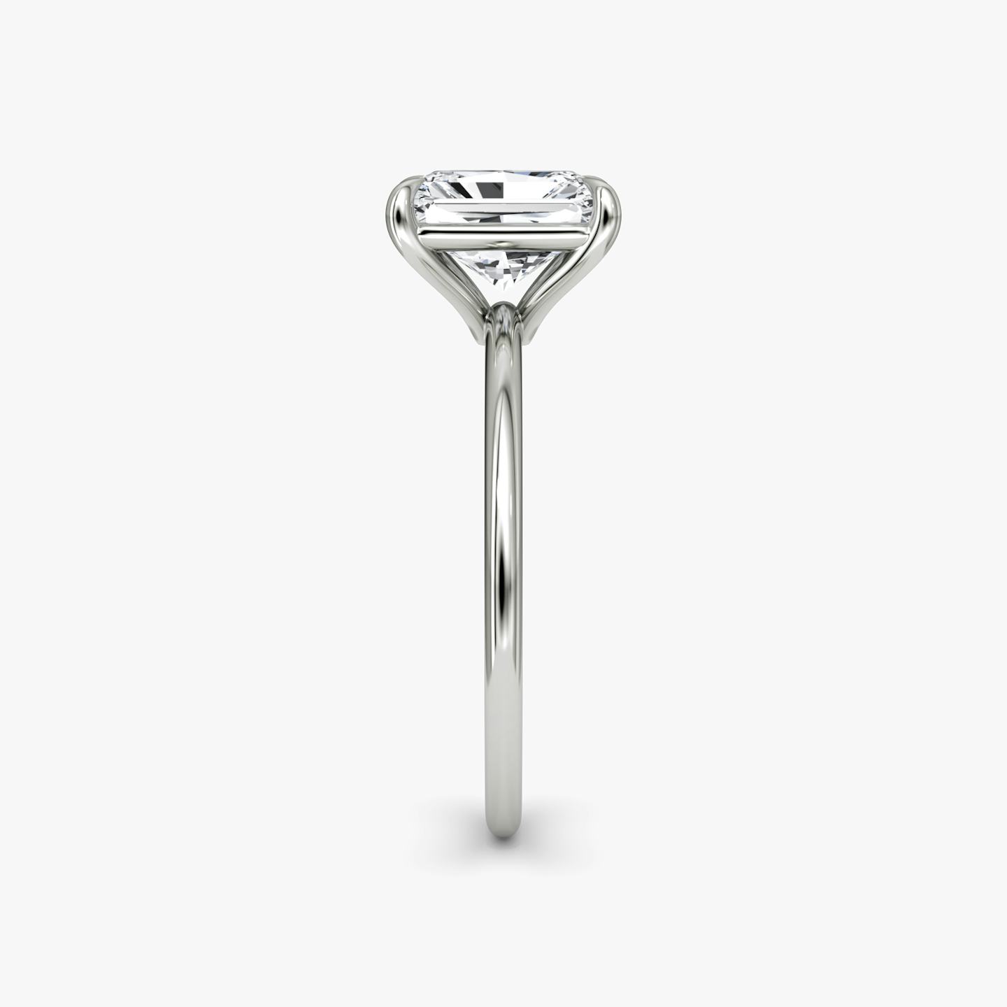 The Petite 4-Prong Solitaire | Radiant | Platinum | Band: Plain | Diamond orientation: vertical | Carat weight: See full inventory