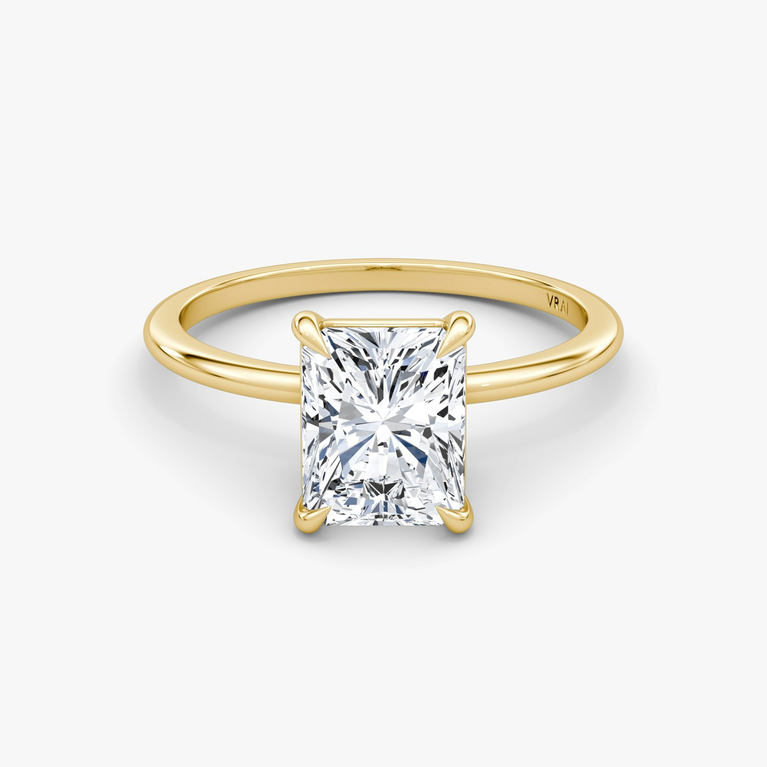 Petite 4-Prong Radiant Engagement Ring | 18k Yellow Gold