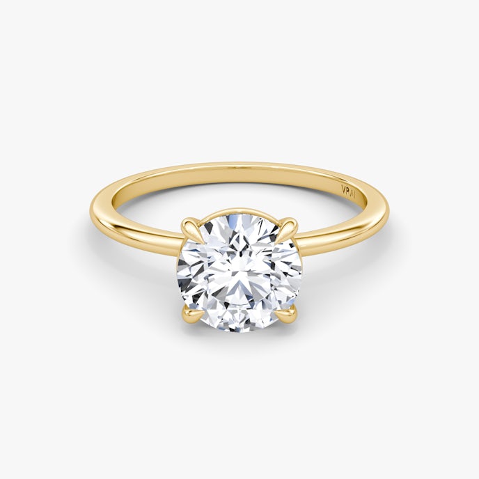 The Petite 4-Prong SolitaireRound Brilliant | Yellow Gold