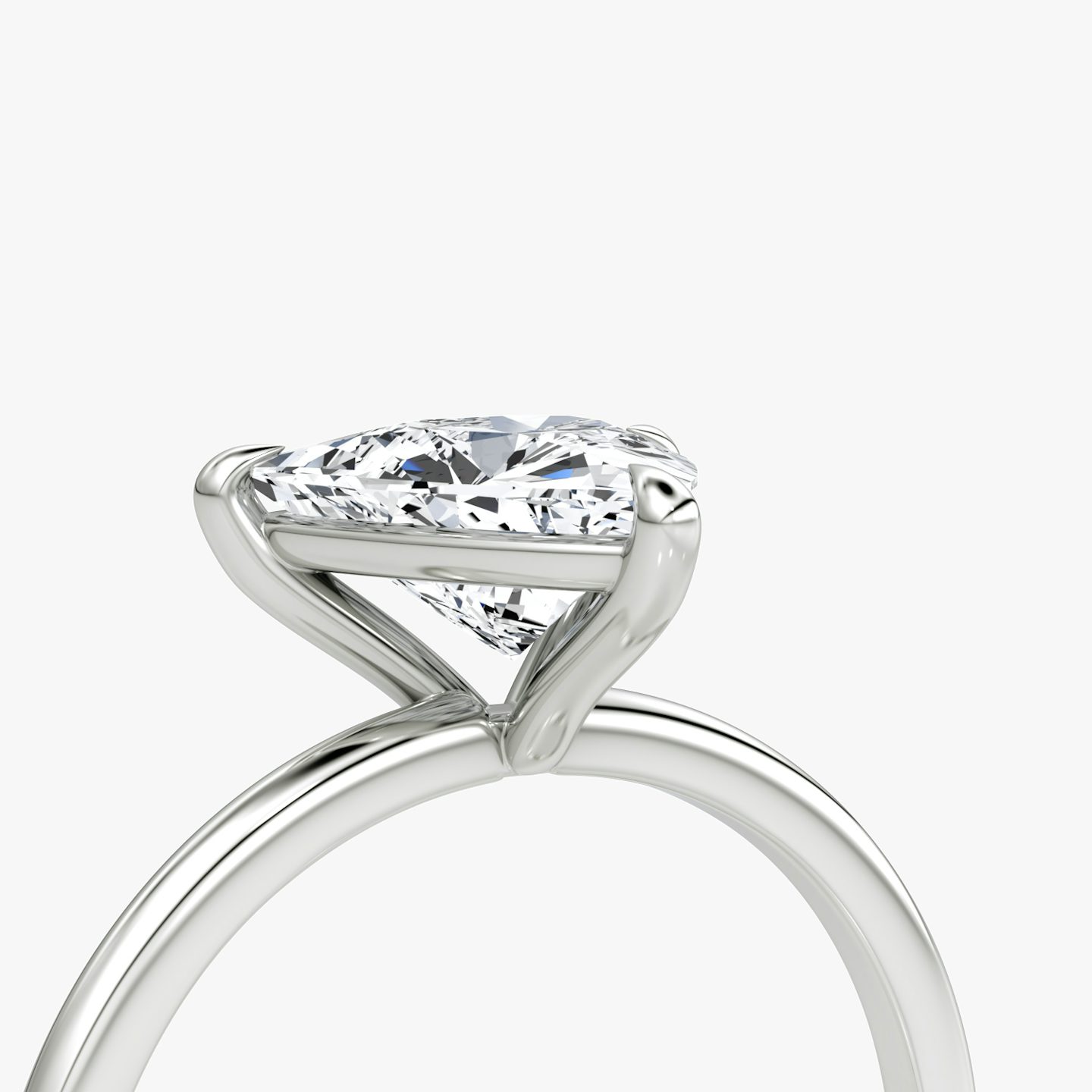 undefined | Trillion | 18k | 18k White Gold | Band: Plain | Diamond orientation: vertical | Carat weight: See full inventory