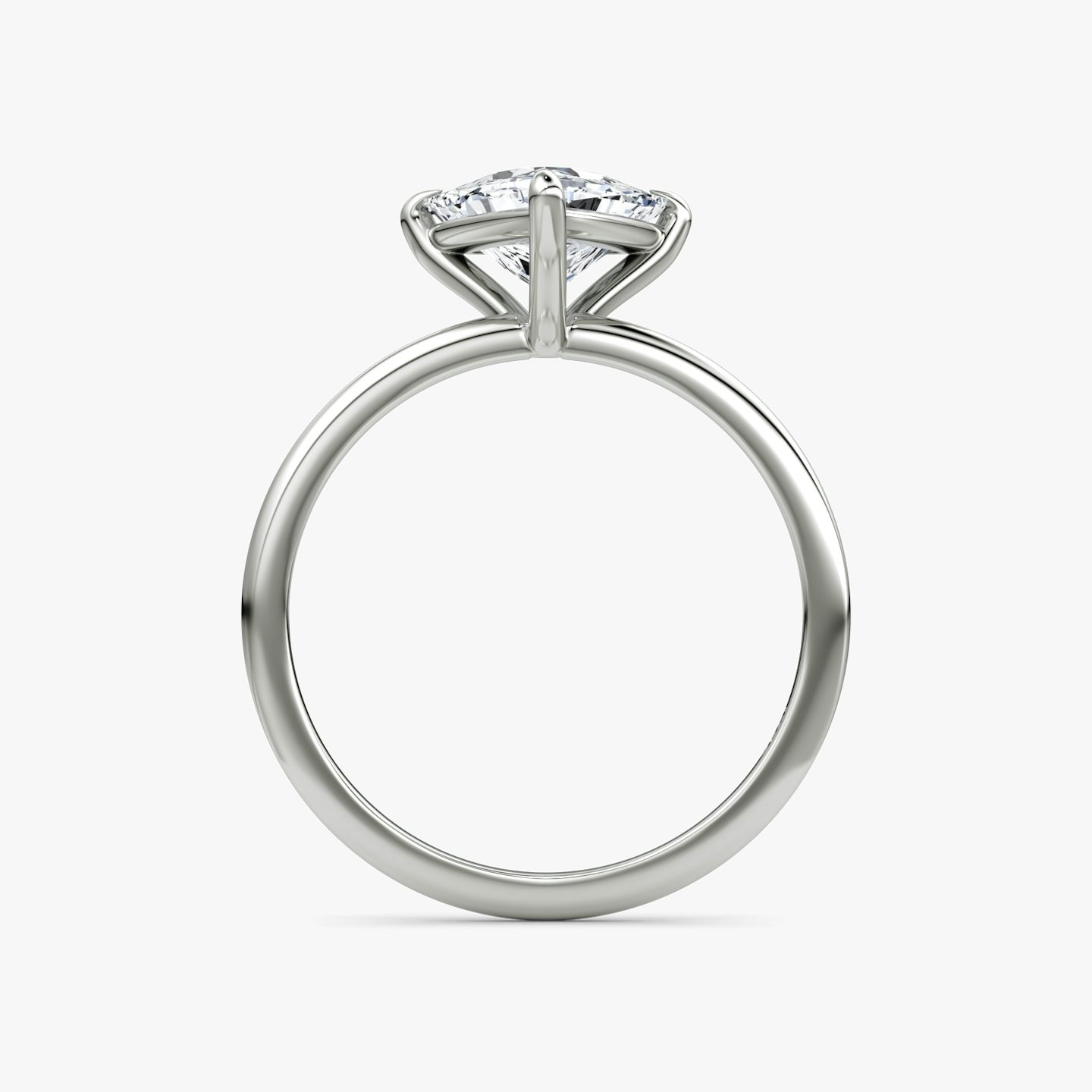 The Petite 4-Prong Solitaire | Trillion | Platinum | Band: Plain | Diamond orientation: vertical | Carat weight: See full inventory