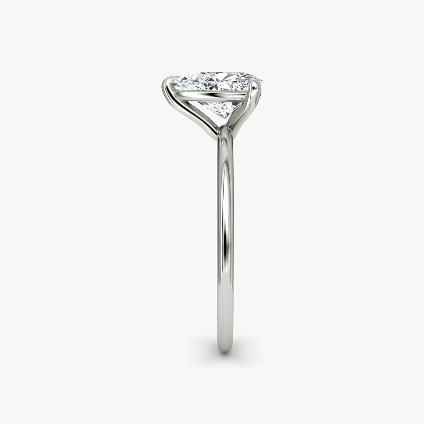 The Petite 4-Prong Solitaire | Trillion | Platinum | Band: Plain | Diamond orientation: vertical | Carat weight: See full inventory