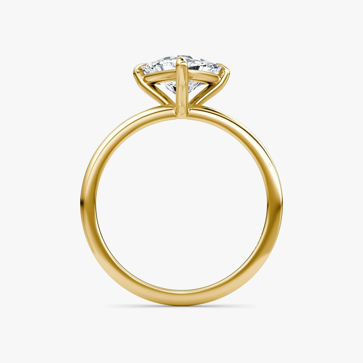 The Petite 4-Prong Solitaire | Trillion | 18k | 18k Yellow Gold | Band: Plain | Diamond orientation: vertical | Carat weight: See full inventory