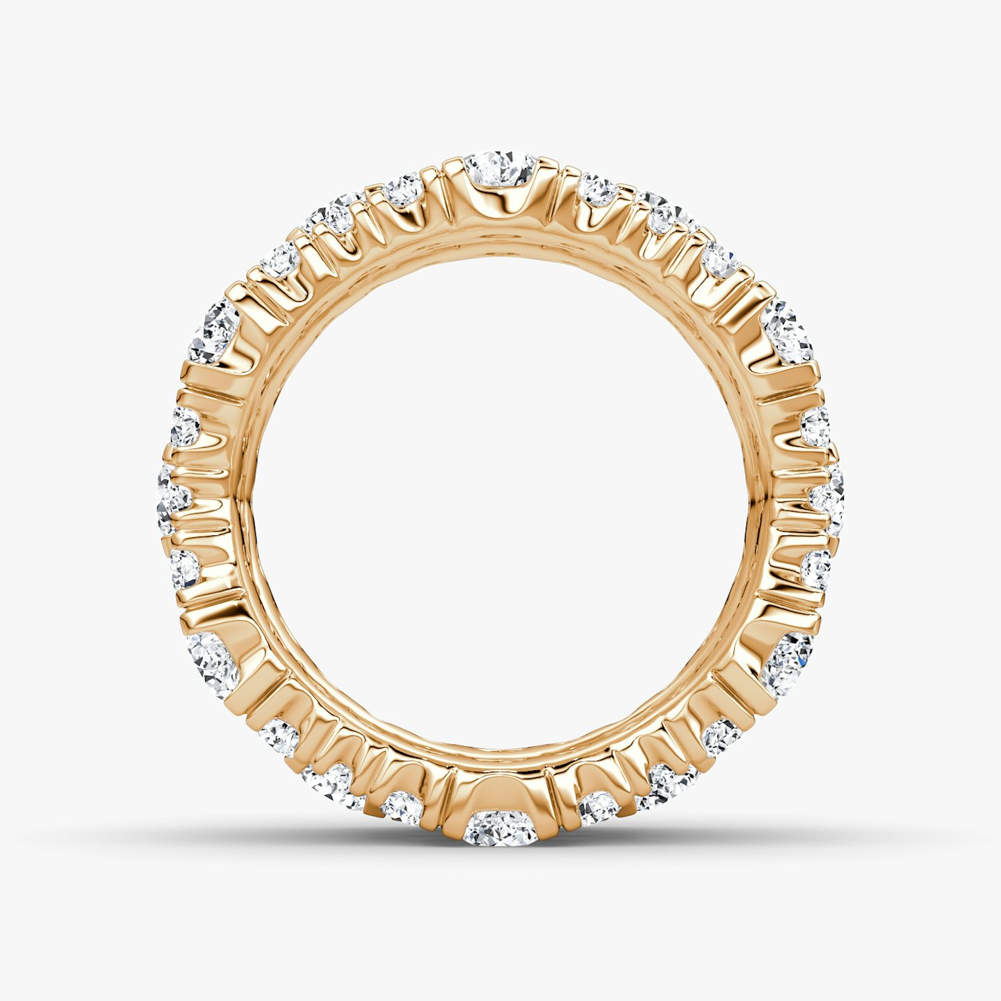 Multi Row Pavé Ring | Round Brilliant | 14k | 14k Rose Gold | Diamond count: 3
