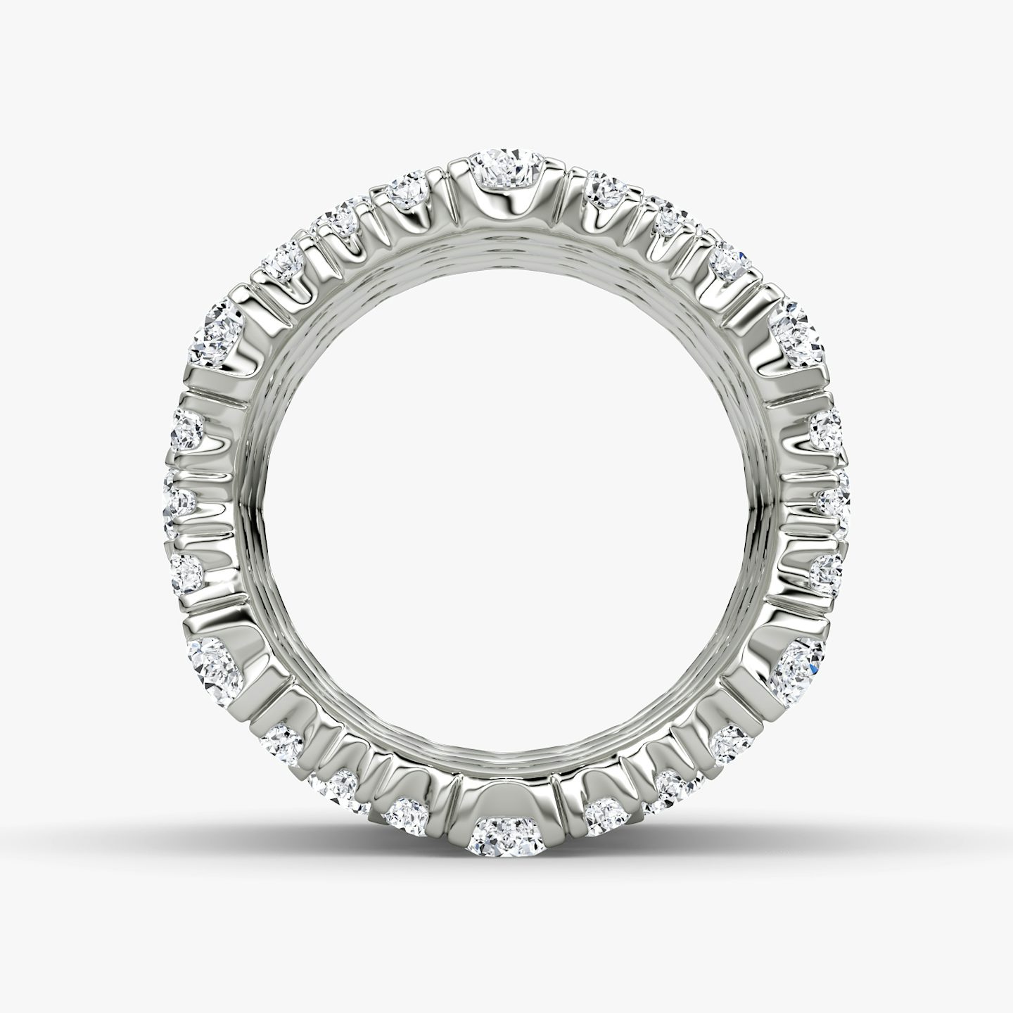 Multi Row Pavé Ring | Round Brilliant | 14k | 18k White Gold | Diamond count: 5