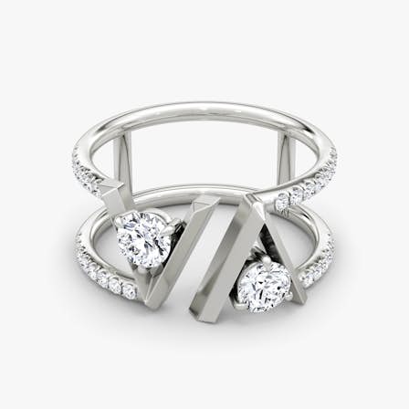 Double Diamond Non-engagement Ring