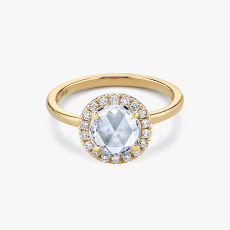 The Halo Round Brilliant Rose Ring