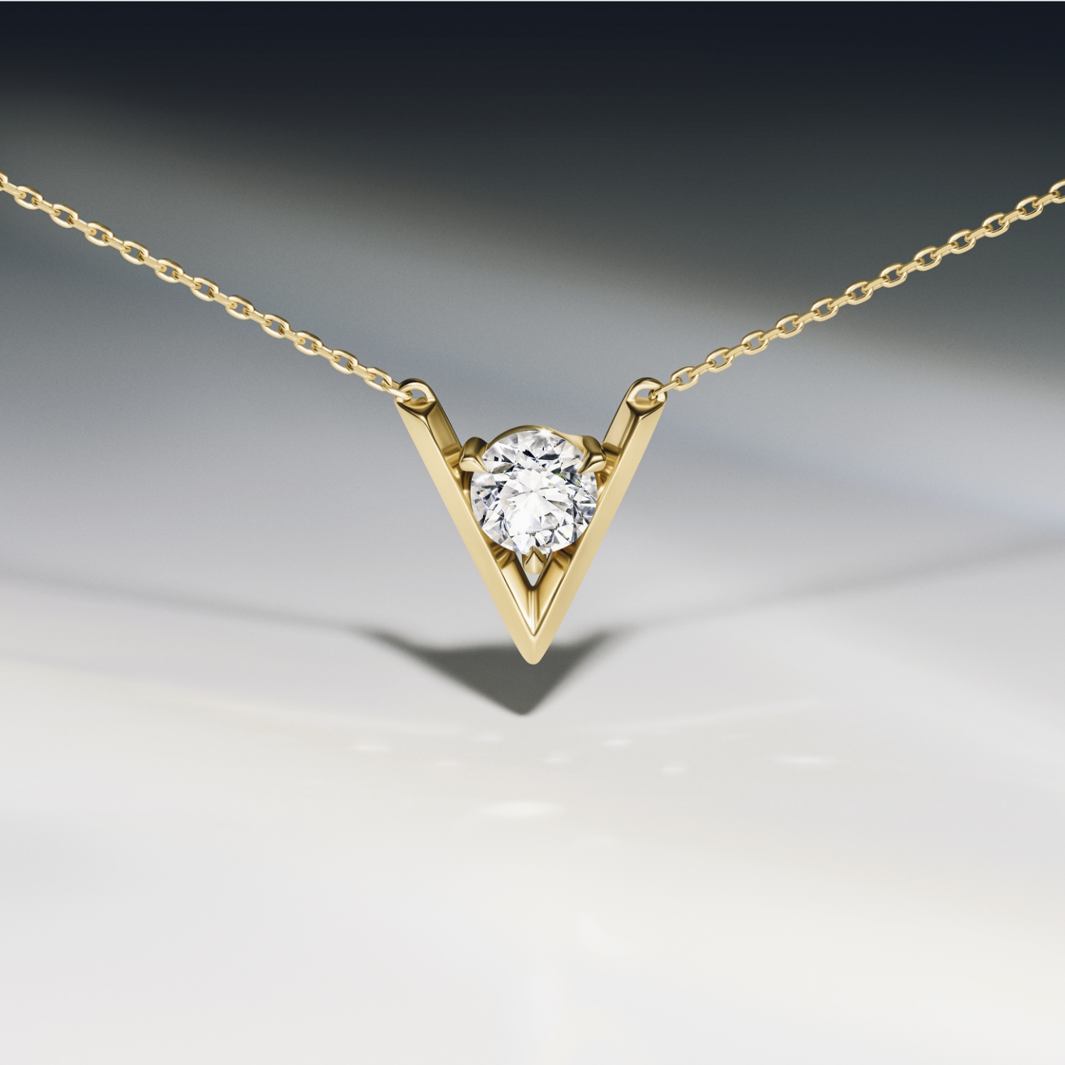 Material Good | Small Multi-Shape Diamond Necklace
