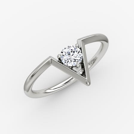 Solitaire non-engagement diamond ring