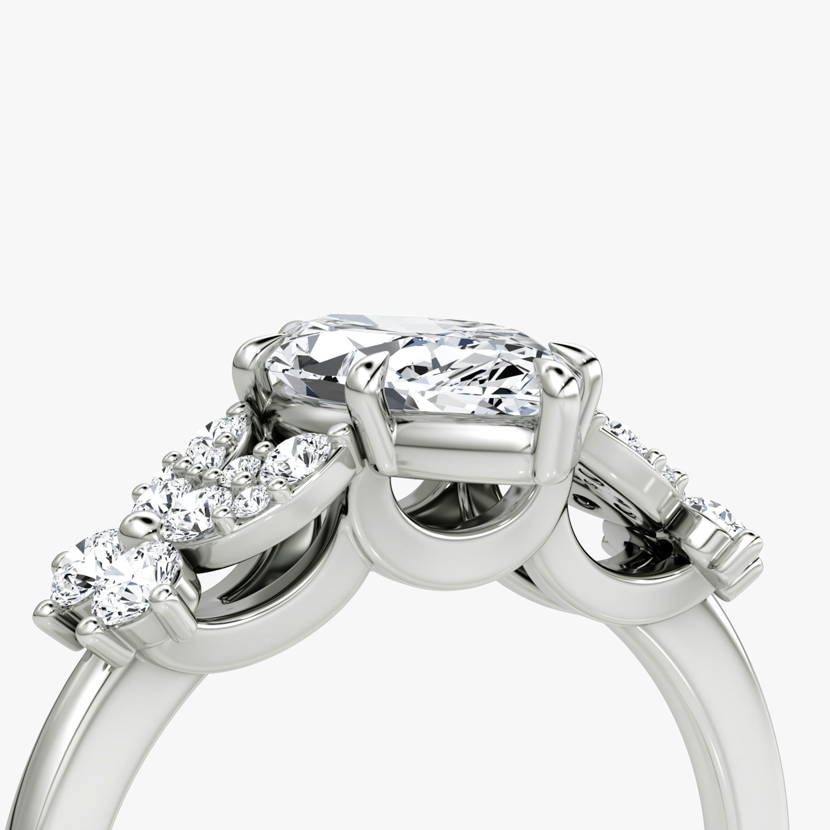 The Signature Floral  | Pavé Marquise | Platinum | Band: Plain | Diamond orientation: vertical | Carat weight: See full inventory