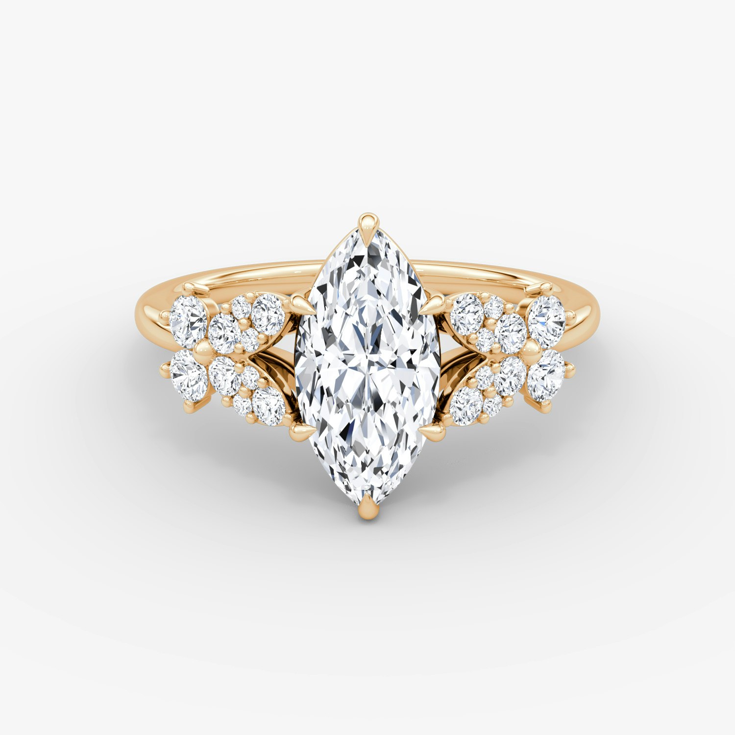 Signature Floral Marquise Engagement Ring | 14k Rose Gold
