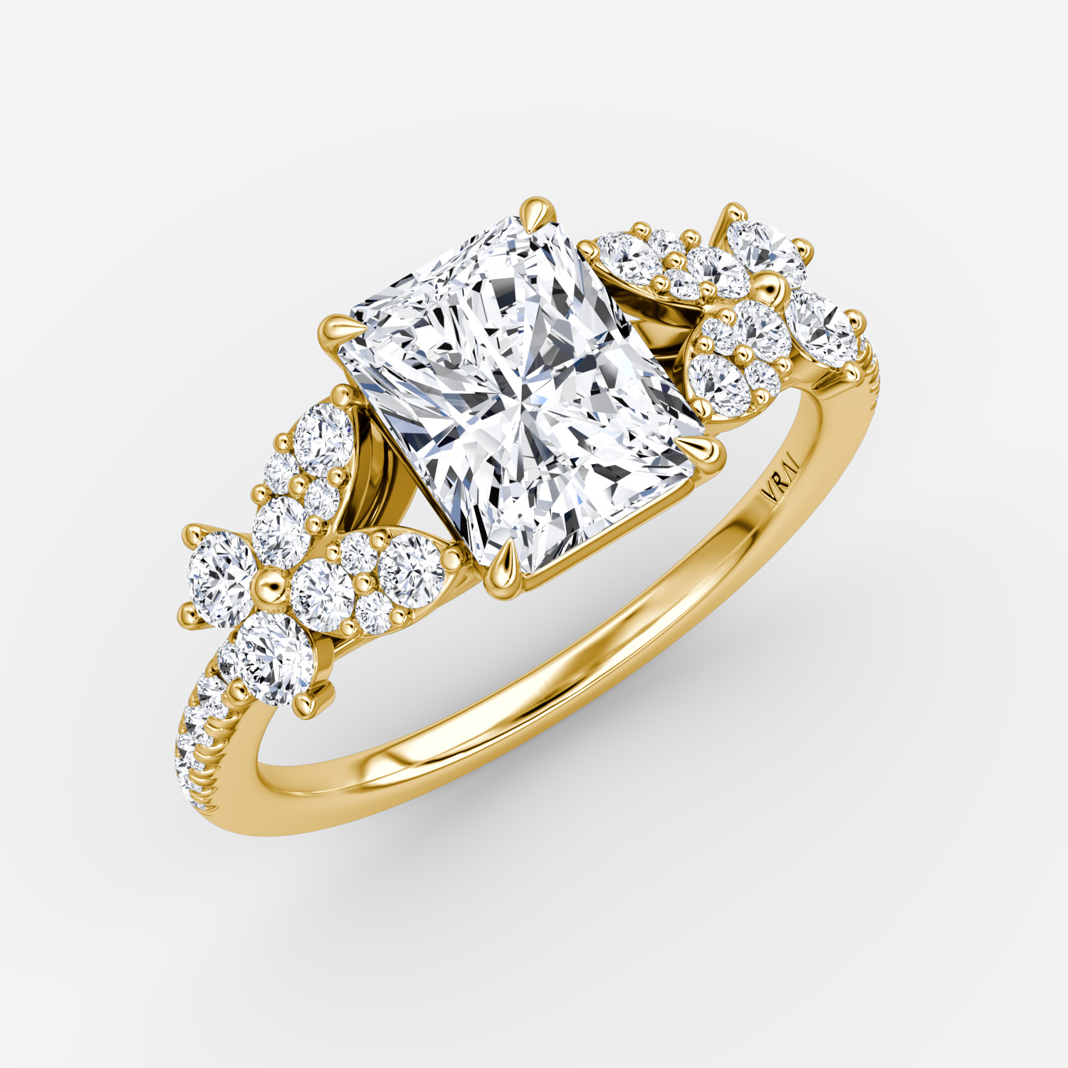 Make a Statement with the Burnside Two-Tone Wedding Ring Set | MiaDonna