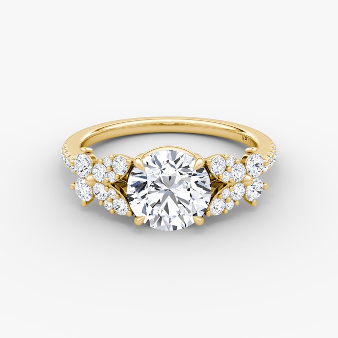 The Signature Floral Round Brilliant | Yellow Gold