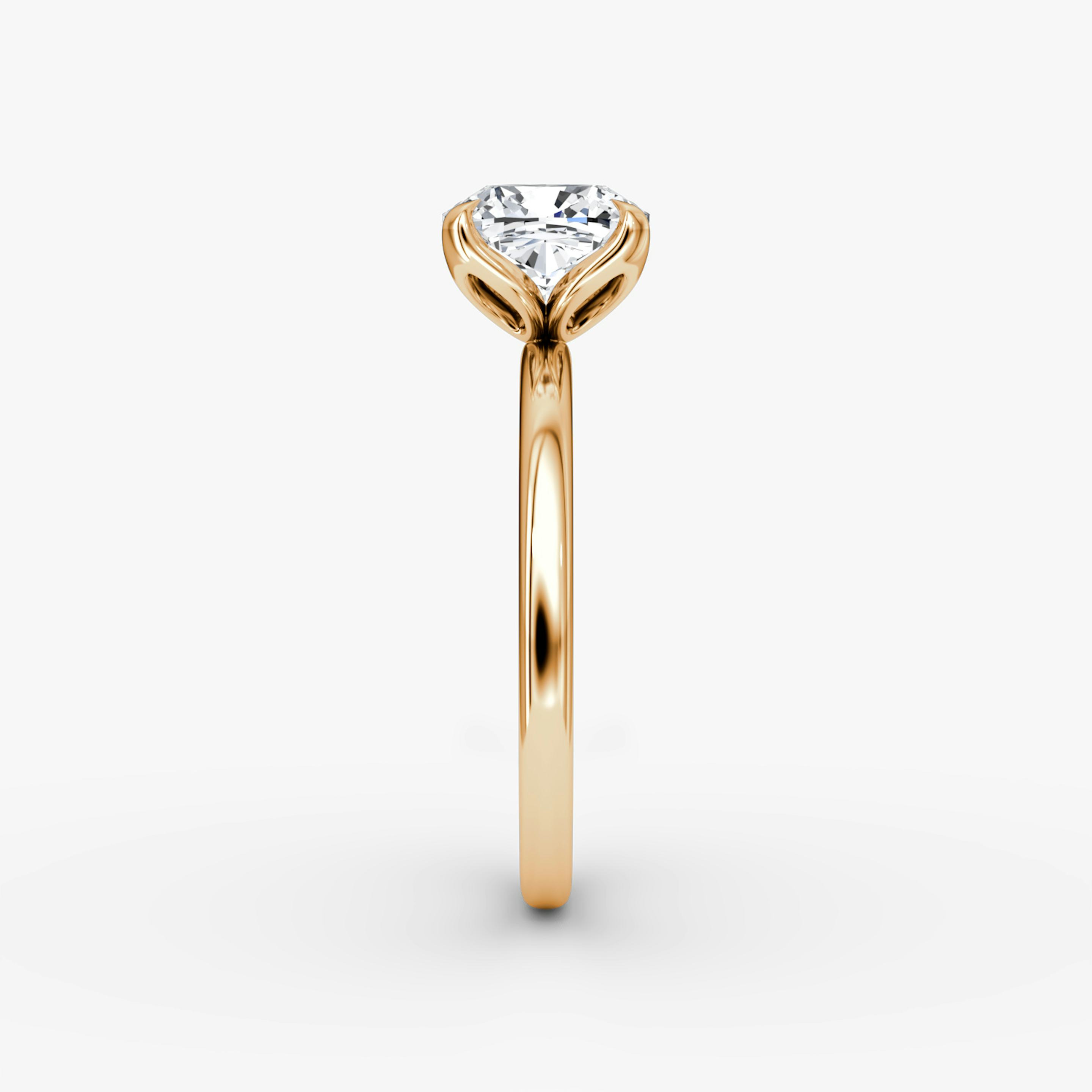 The Classic Petal | Pavé Cushion | 14k | 14k Rose Gold | Band: Plain | Diamond orientation: vertical | Carat weight: See full inventory