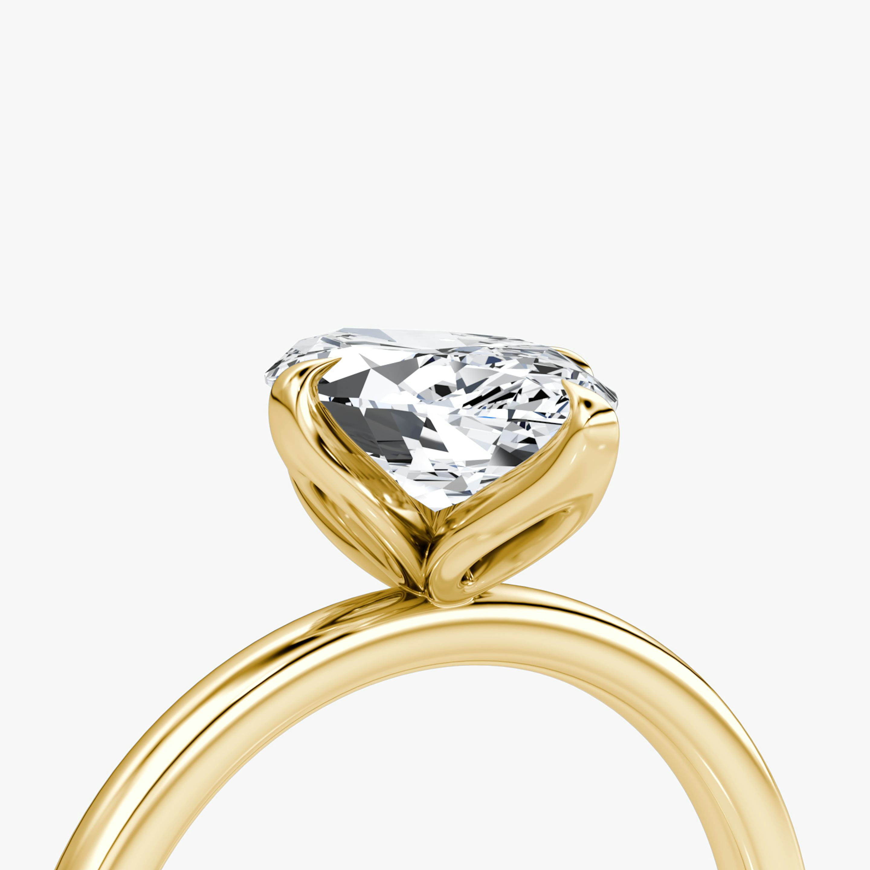 The Classic Petal | Pavé Marquise | 18k | 18k Yellow Gold | Band: Plain | Diamond orientation: vertical | Carat weight: See full inventory