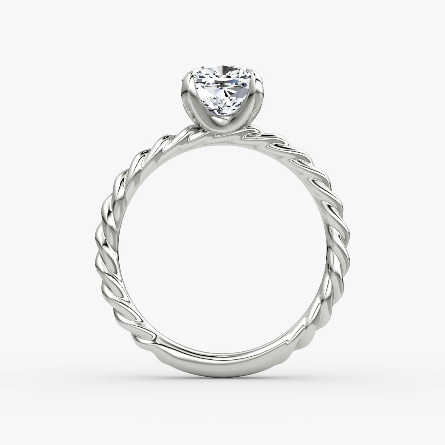 The Classic Rope | Pavé Cushion | 18k | 18k White Gold | Diamond orientation: vertical | Carat weight: See full inventory