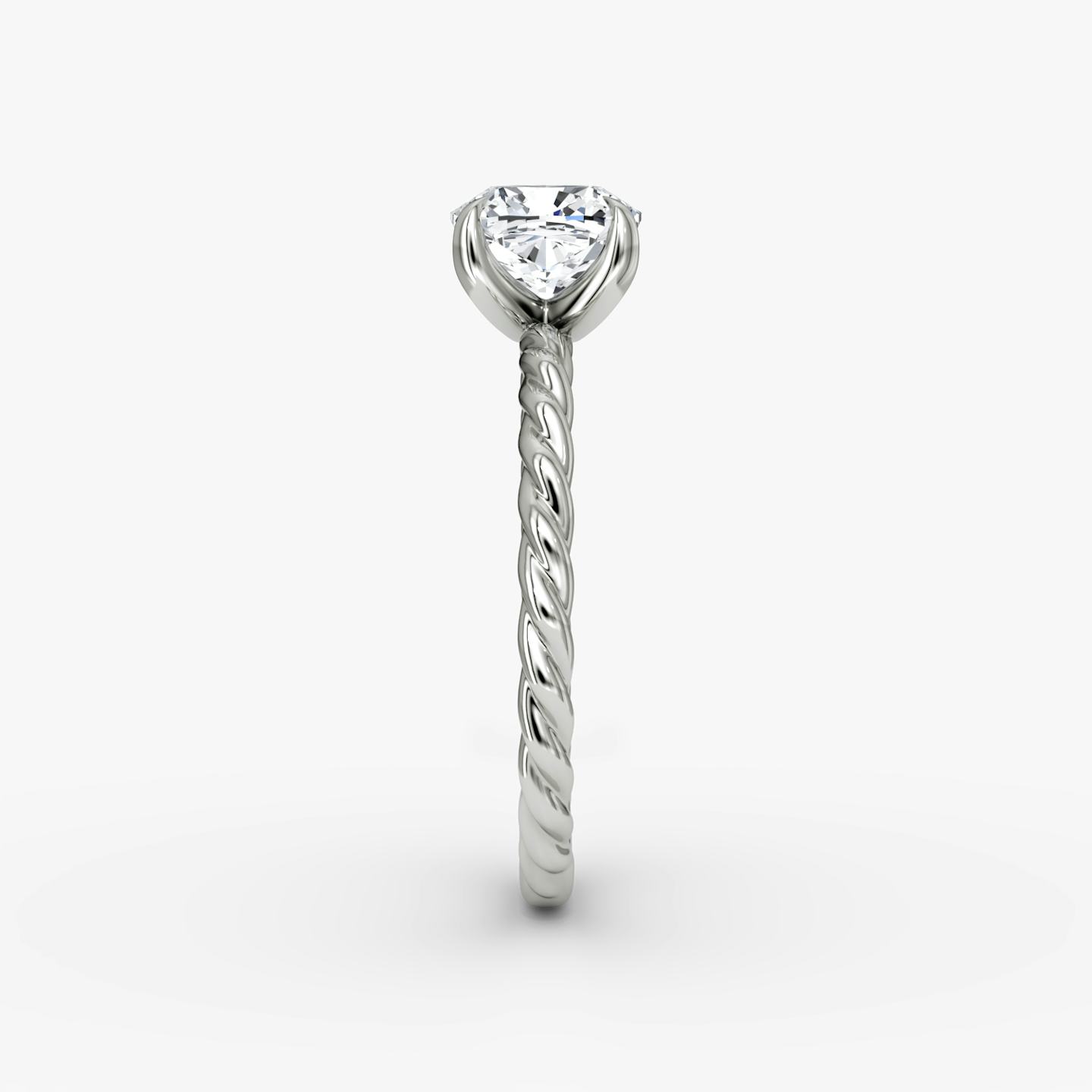 The Classic Rope | Pavé Cushion | Platinum | Diamond orientation: vertical | Carat weight: See full inventory