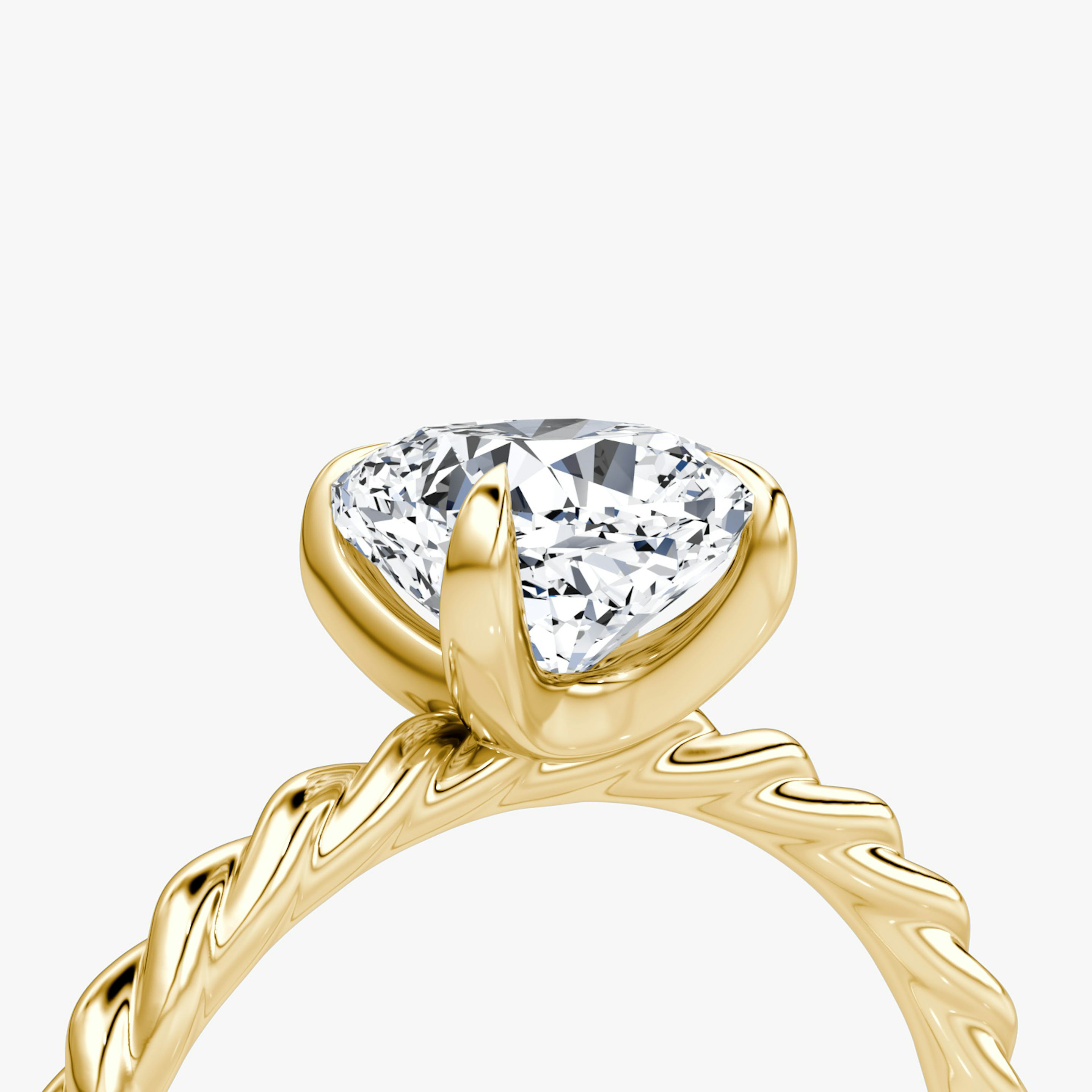 The Classic Rope | Pavé Cushion | 18k | 18k Yellow Gold | Diamond orientation: vertical | Carat weight: See full inventory
