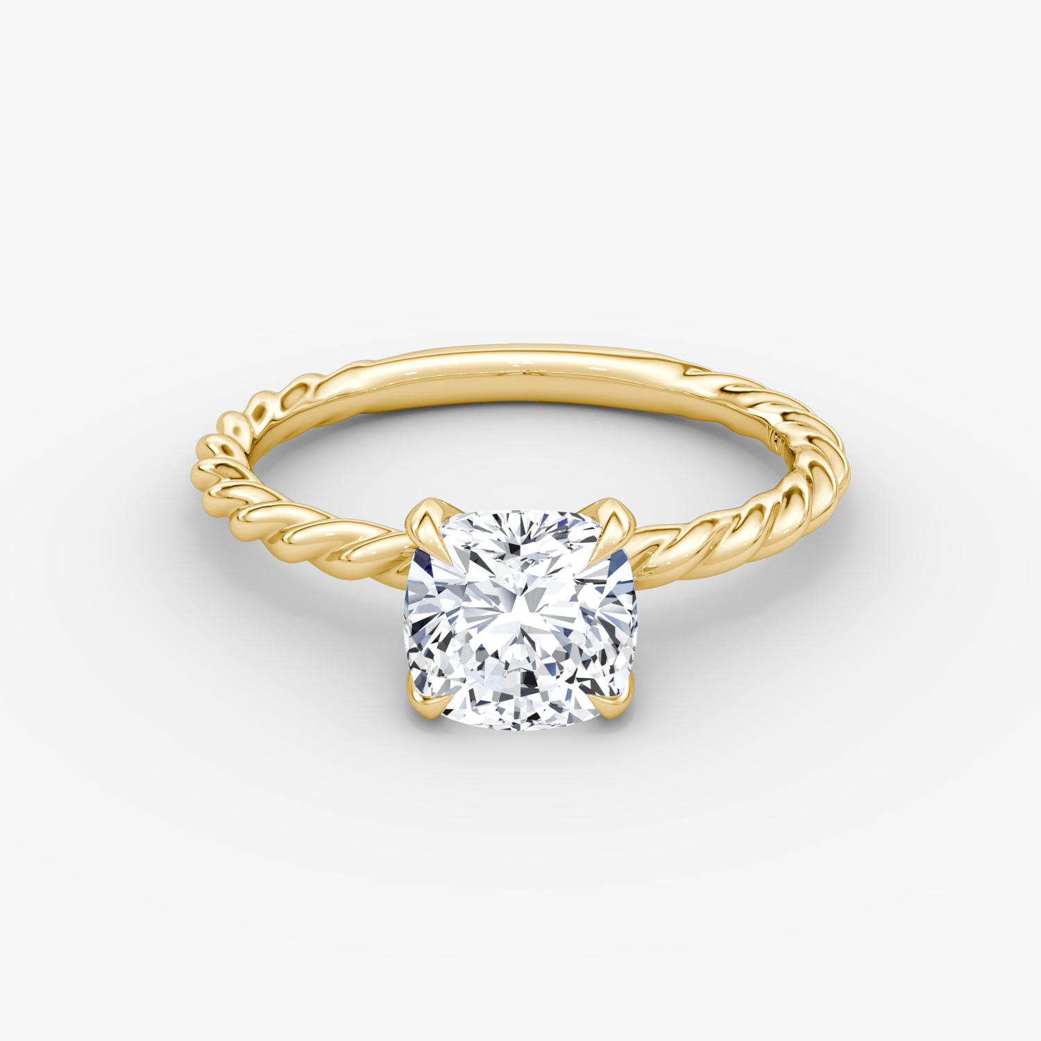 Amazon.com: Unique Gold/Platinum Hand Twisted Cable Rope Engagement Ring,  Set with 1-2 Carat Oval Shaped Forever One Moissanite - FBO15ROP25 :  Handmade Products