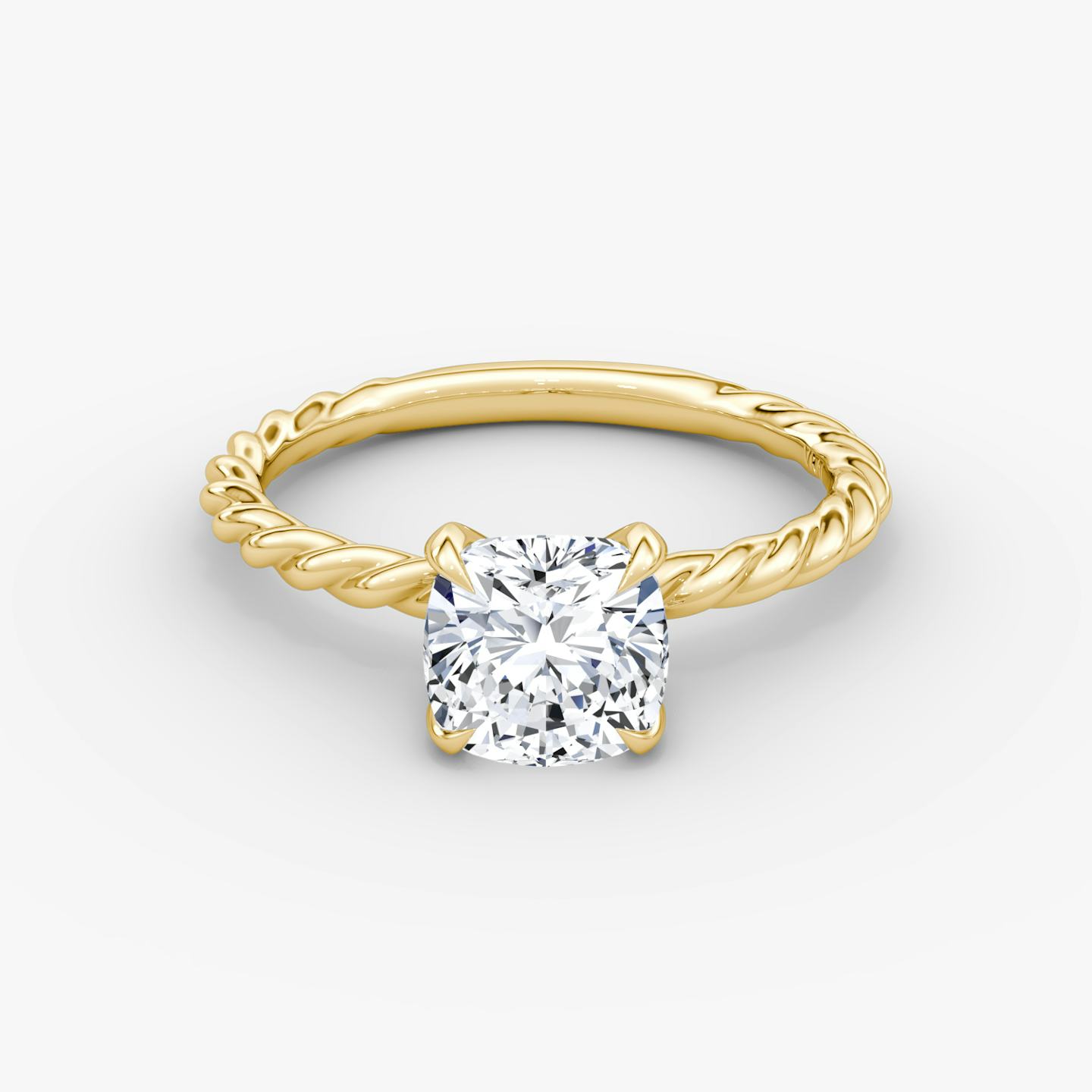 The Classic Rope | Pavé Cushion | 18k | 18k Yellow Gold | Diamond orientation: vertical | Carat weight: See full inventory