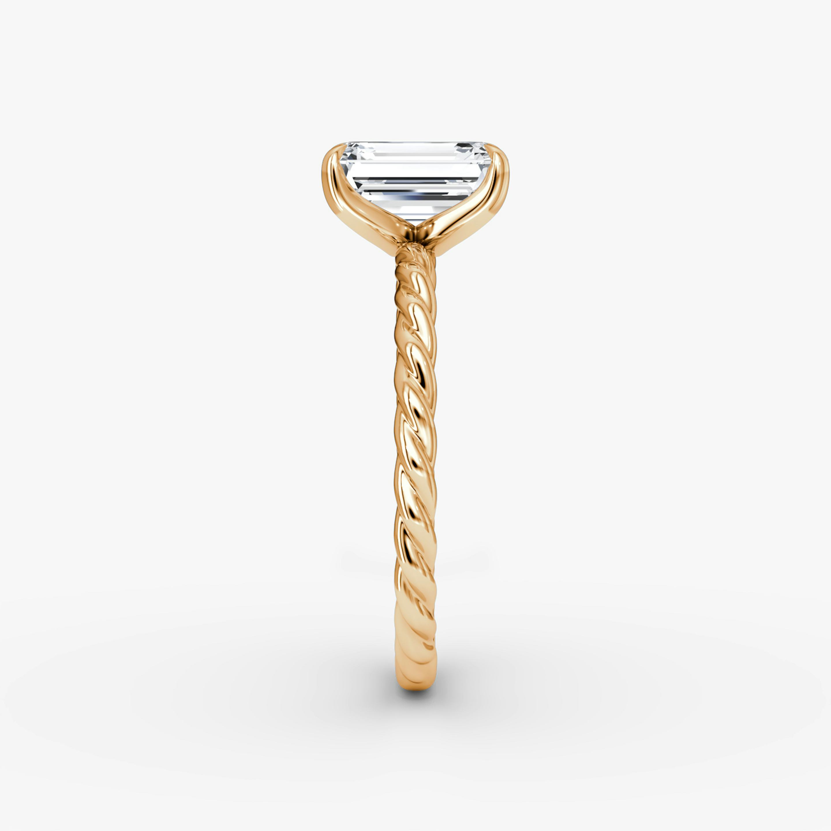 The Classic Rope | Emerald | 14k | 14k Rose Gold | Diamond orientation: vertical | Carat weight: See full inventory