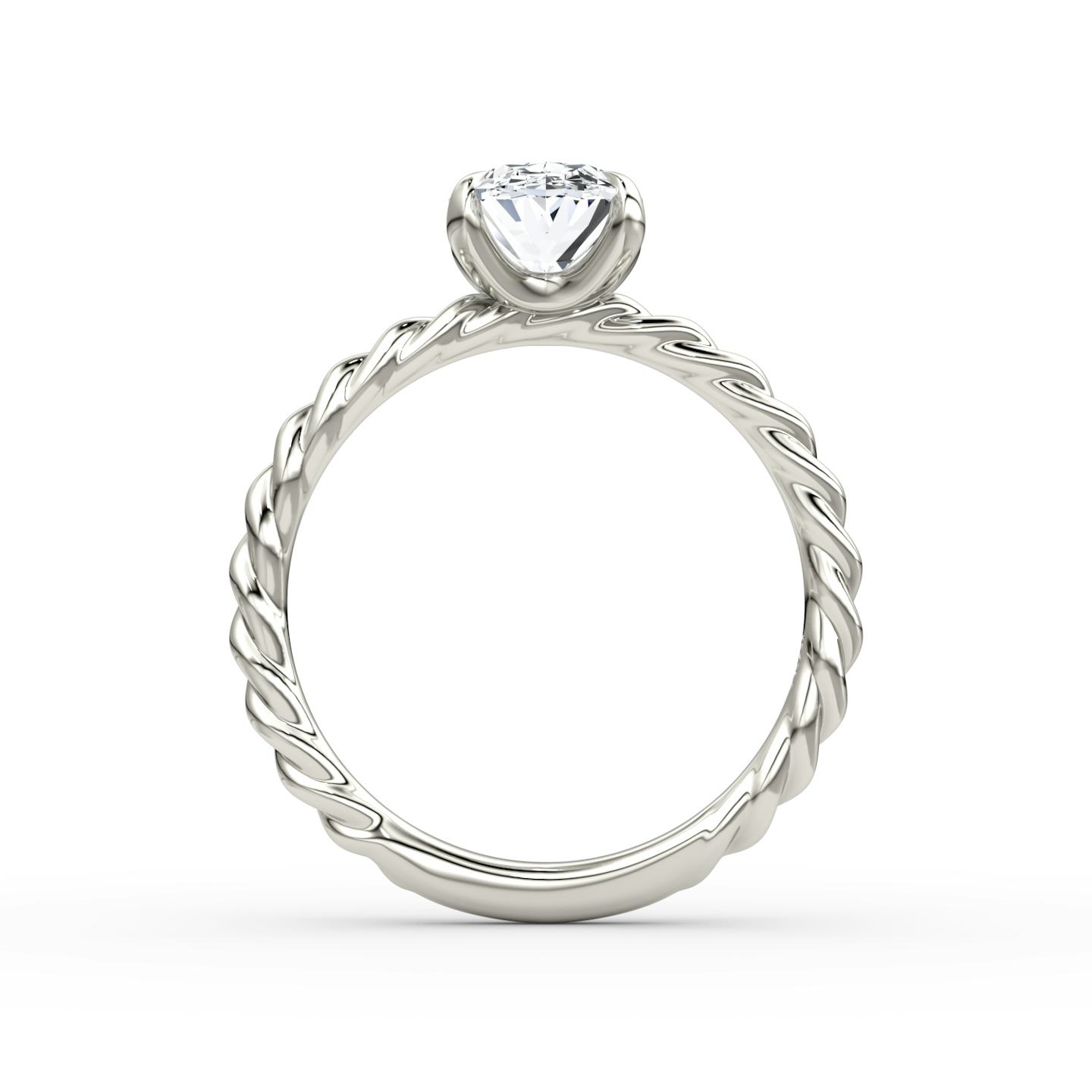 The Classic Rope | Oval | 18k | 18k White Gold | Diamond orientation: vertical | Carat weight: See full inventory