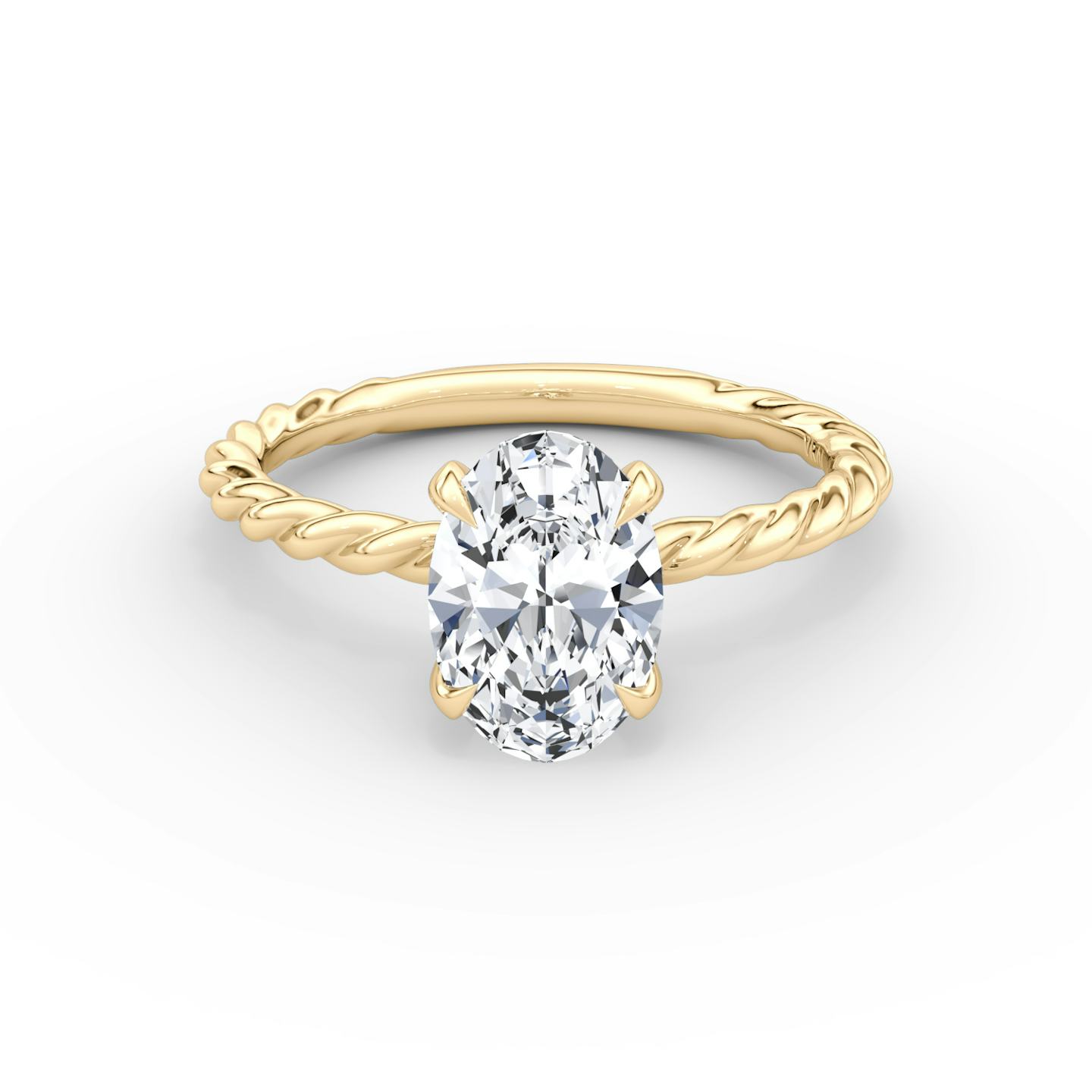 The Classic Rope | Oval | 18k | 18k Yellow Gold | Diamond orientation: vertical | Carat weight: See full inventory