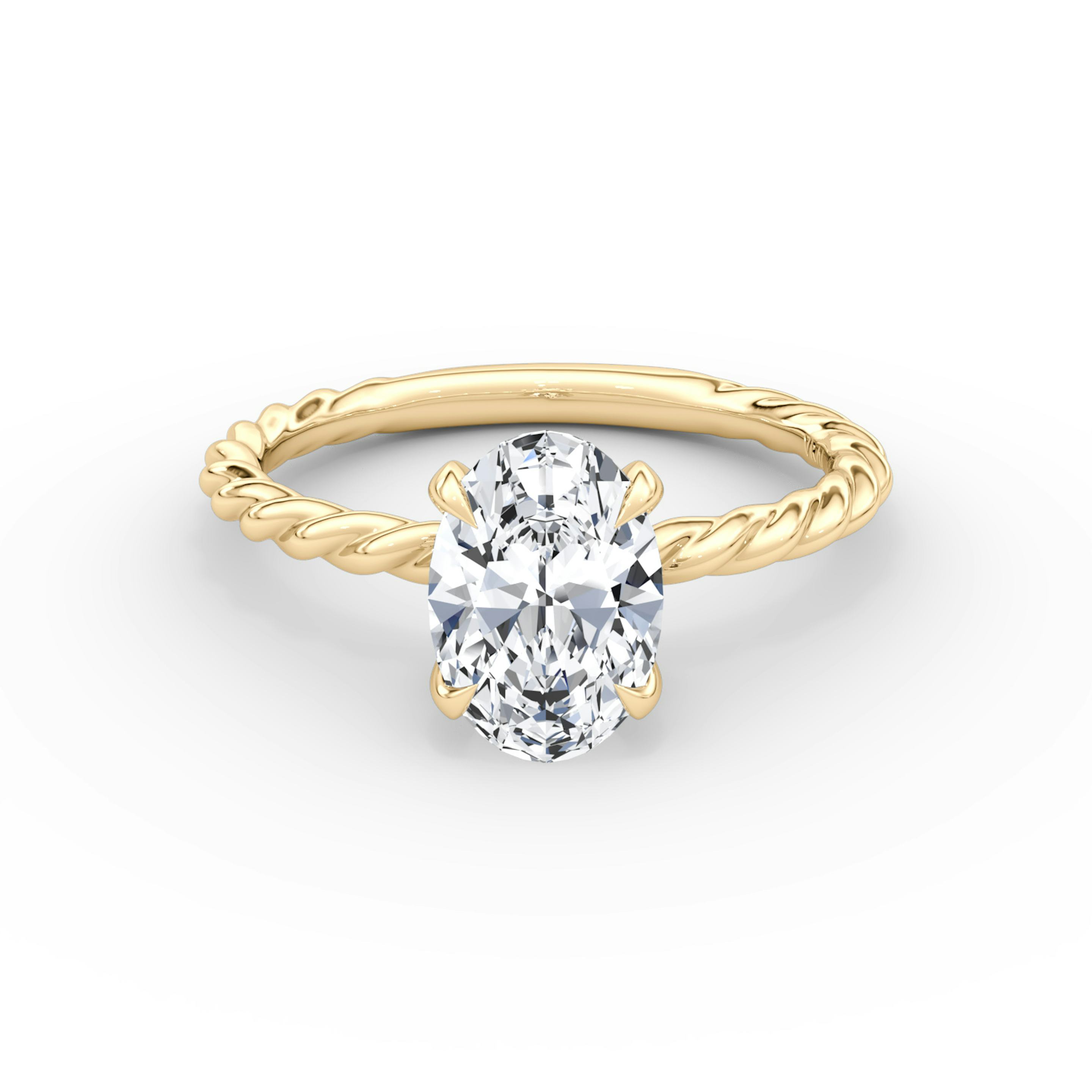 The Classic Rope | Oval | 18k | 18k Yellow Gold | Diamond orientation: vertical | Carat weight: See full inventory