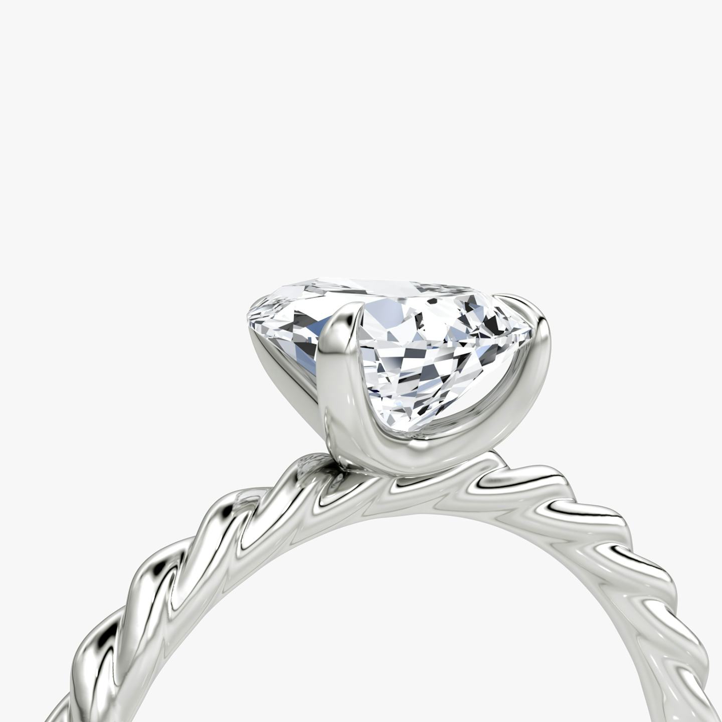 The Classic Rope | Pear | Platinum | Diamond orientation: vertical | Carat weight: See full inventory
