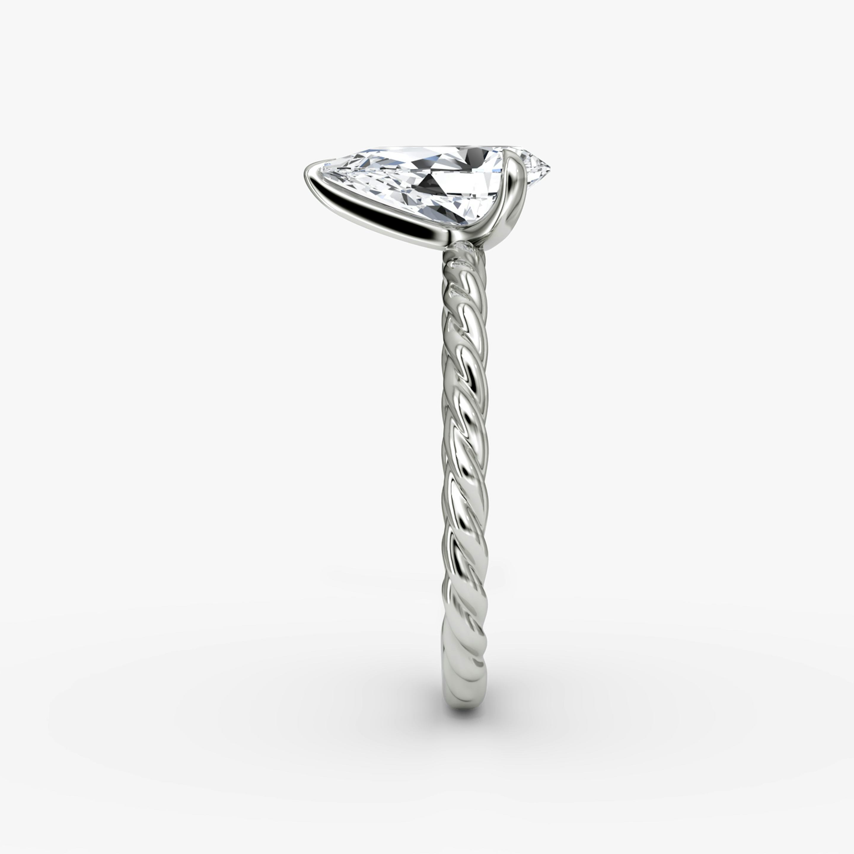 The Classic Rope | Pear | Platinum | Diamond orientation: vertical | Carat weight: See full inventory