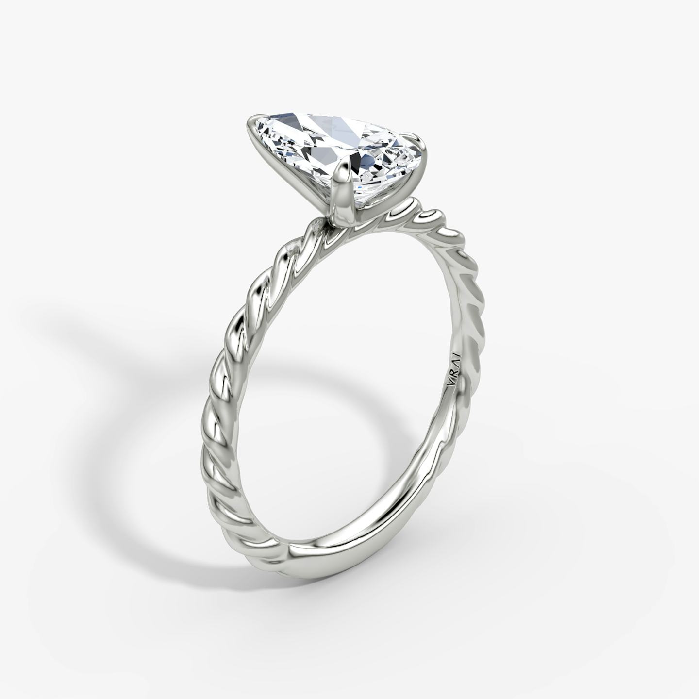 The Classic Rope | Pear | 18k | 18k White Gold | Diamond orientation: vertical | Carat weight: See full inventory