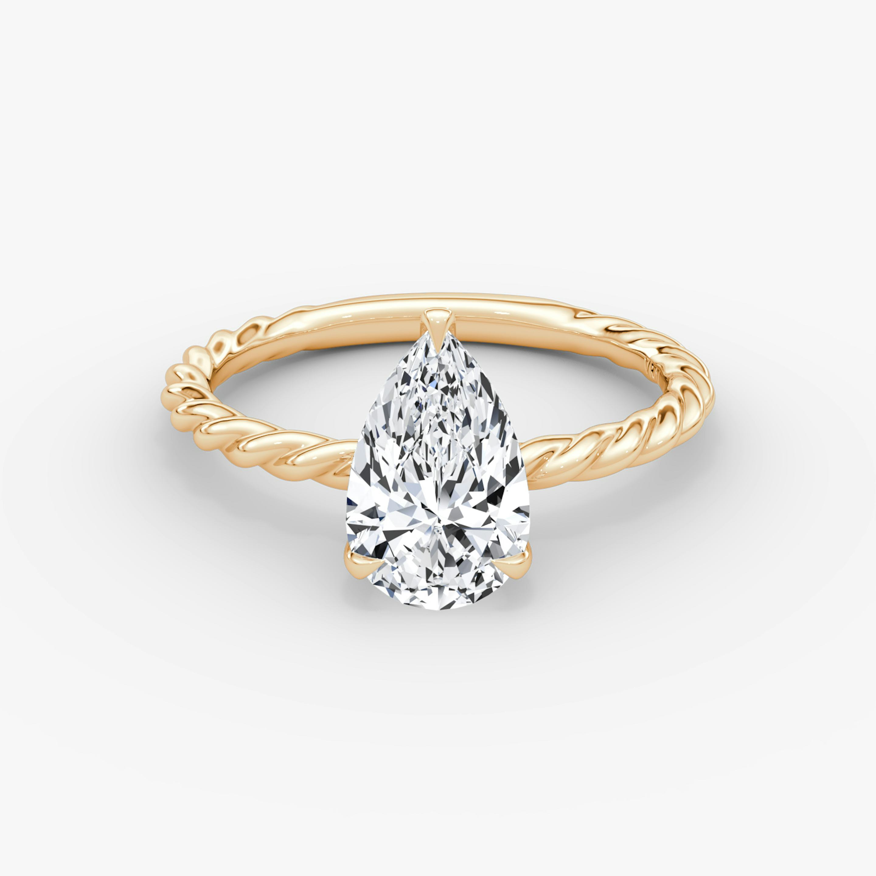 The Classic Rope | Pear | 14k | 14k Rose Gold | Diamond orientation: vertical | Carat weight: See full inventory