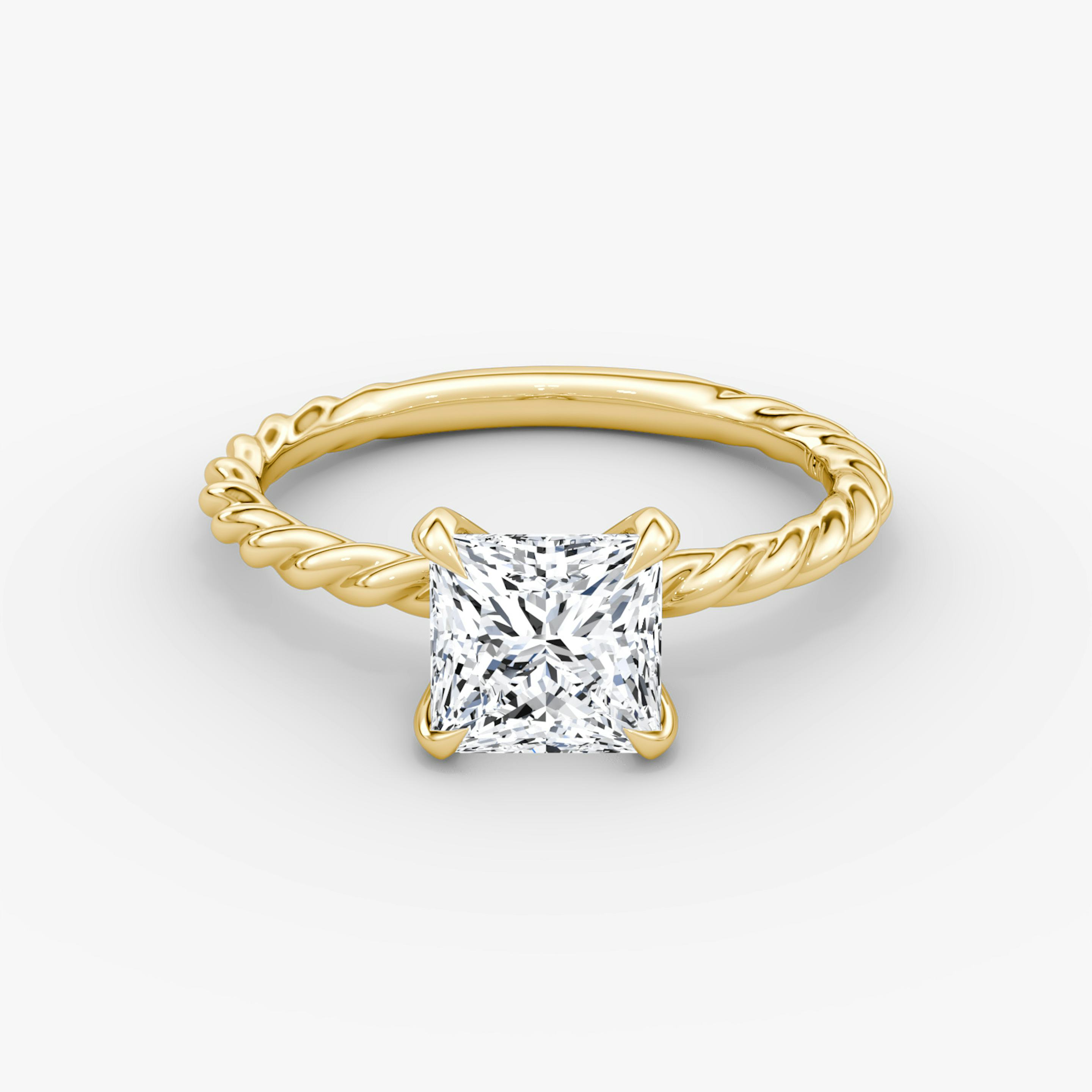 The Classic Rope | Princess | 18k | 18k Yellow Gold | Diamond orientation: vertical | Carat weight: See full inventory