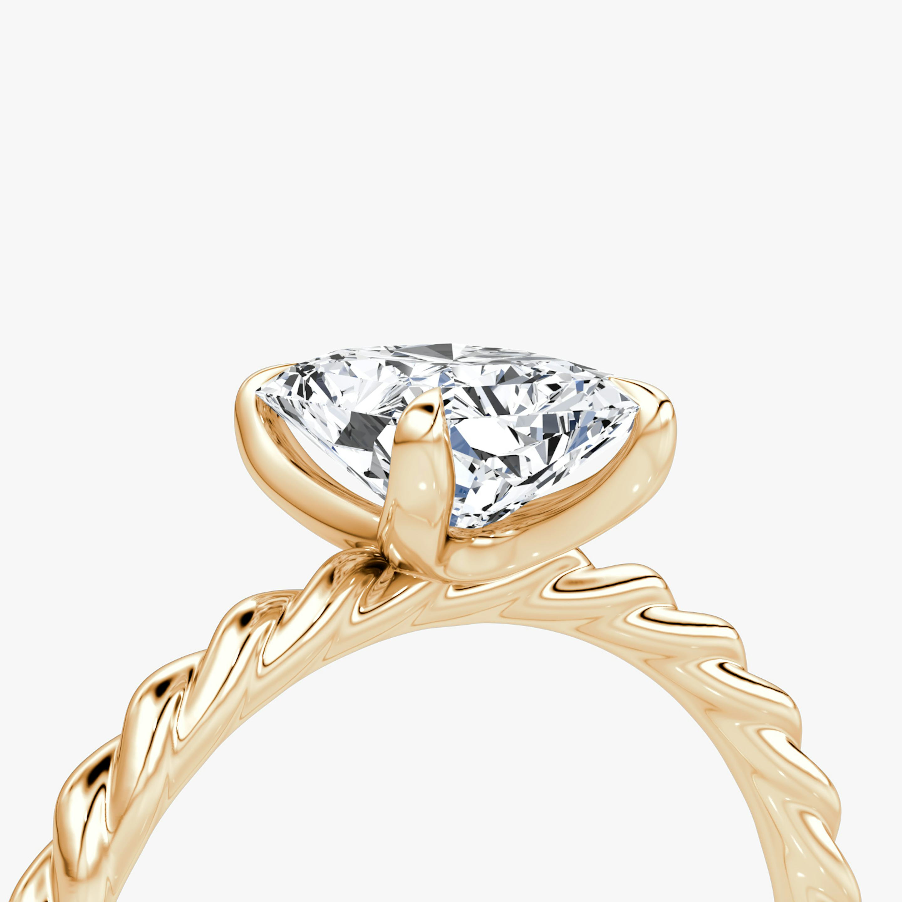 The Classic Rope | Radiant | 14k | 14k Rose Gold | Diamond orientation: vertical | Carat weight: See full inventory