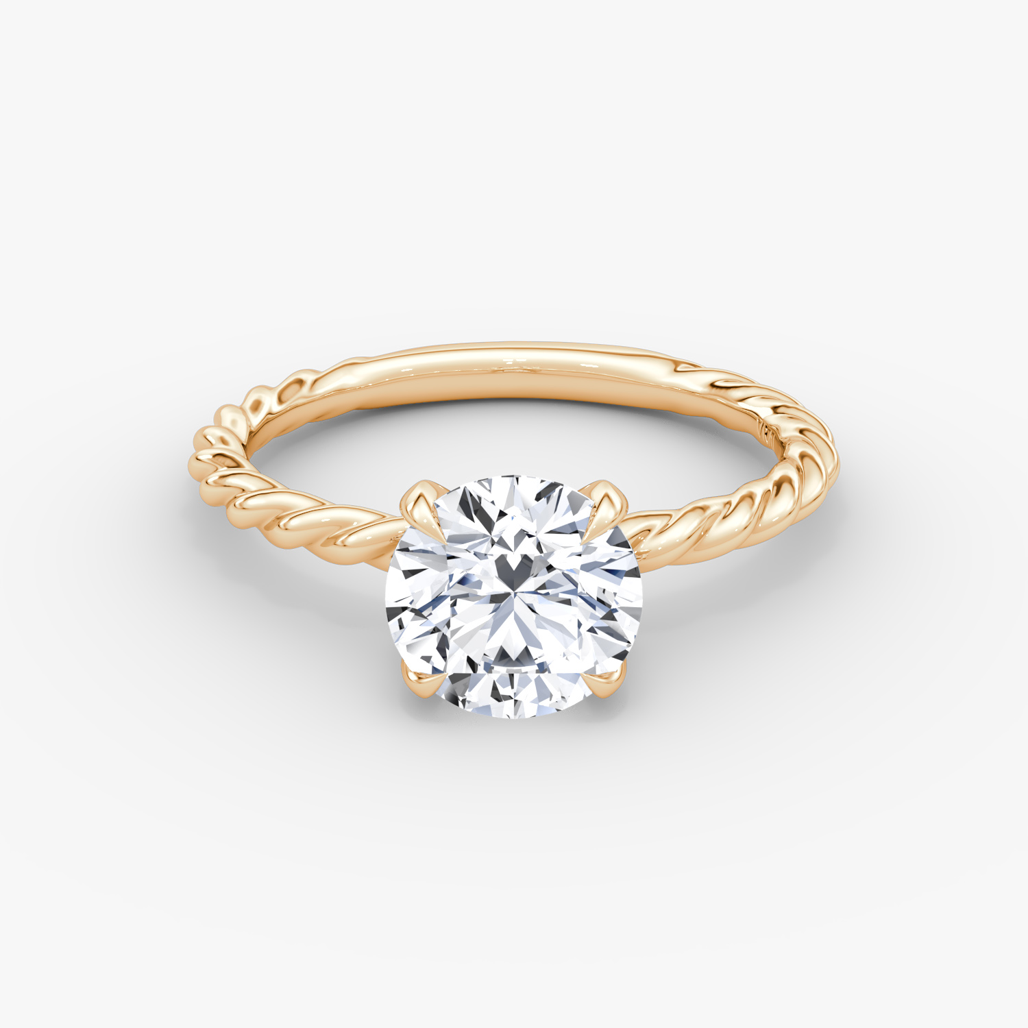 Ladies Solitaire Diamond Engagement Ring, Platinum and 18kt Yellow Gold 4  Claw Set Design, Oval Cut Diamond 0.33ct, E Colour, VS1 Clarity, EX Polish,  VG Symmetry, Rope Detail Band - Blair and Sheridan