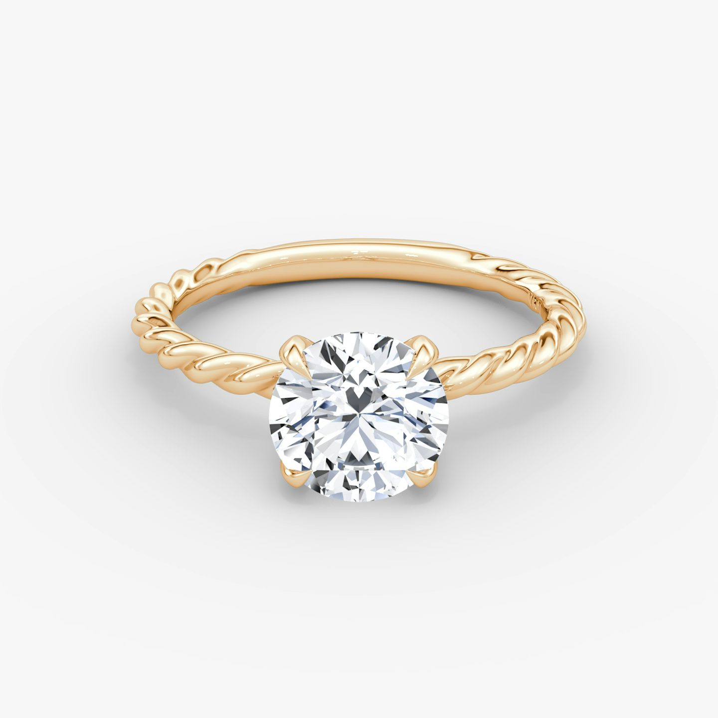 The Classic Rope | Round Brilliant | 14k | 14k Rose Gold | Carat weight: See full inventory | Diamond orientation: vertical