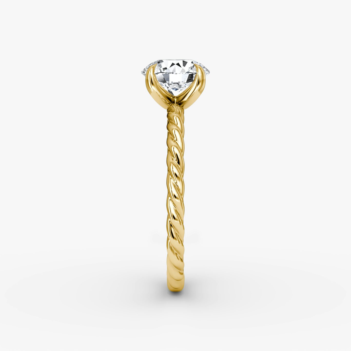 The Classic Rope | Round Brilliant | 18k | 18k Yellow Gold | Carat weight: See full inventory | Diamond orientation: vertical