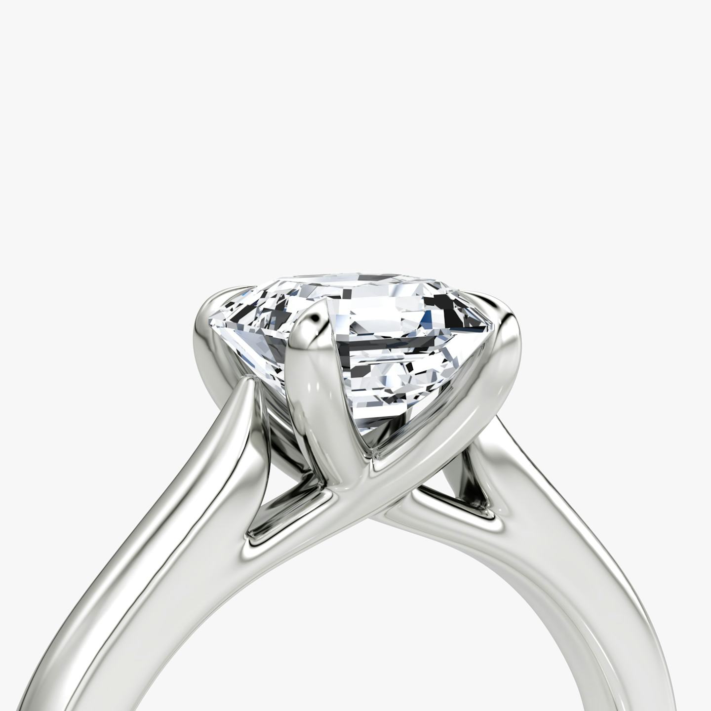 The Trellis Cathedral | Asscher | 18k | 18k White Gold | Band: Plain | Diamond orientation: vertical | Carat weight: See full inventory