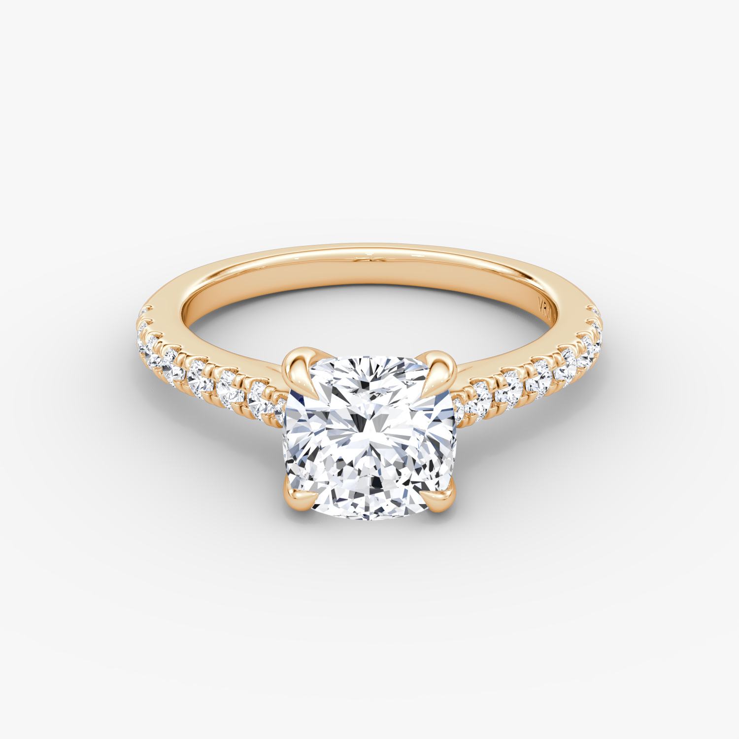 Trellis Cathedral Cushion Engagement Ring | 14k Rose Gold